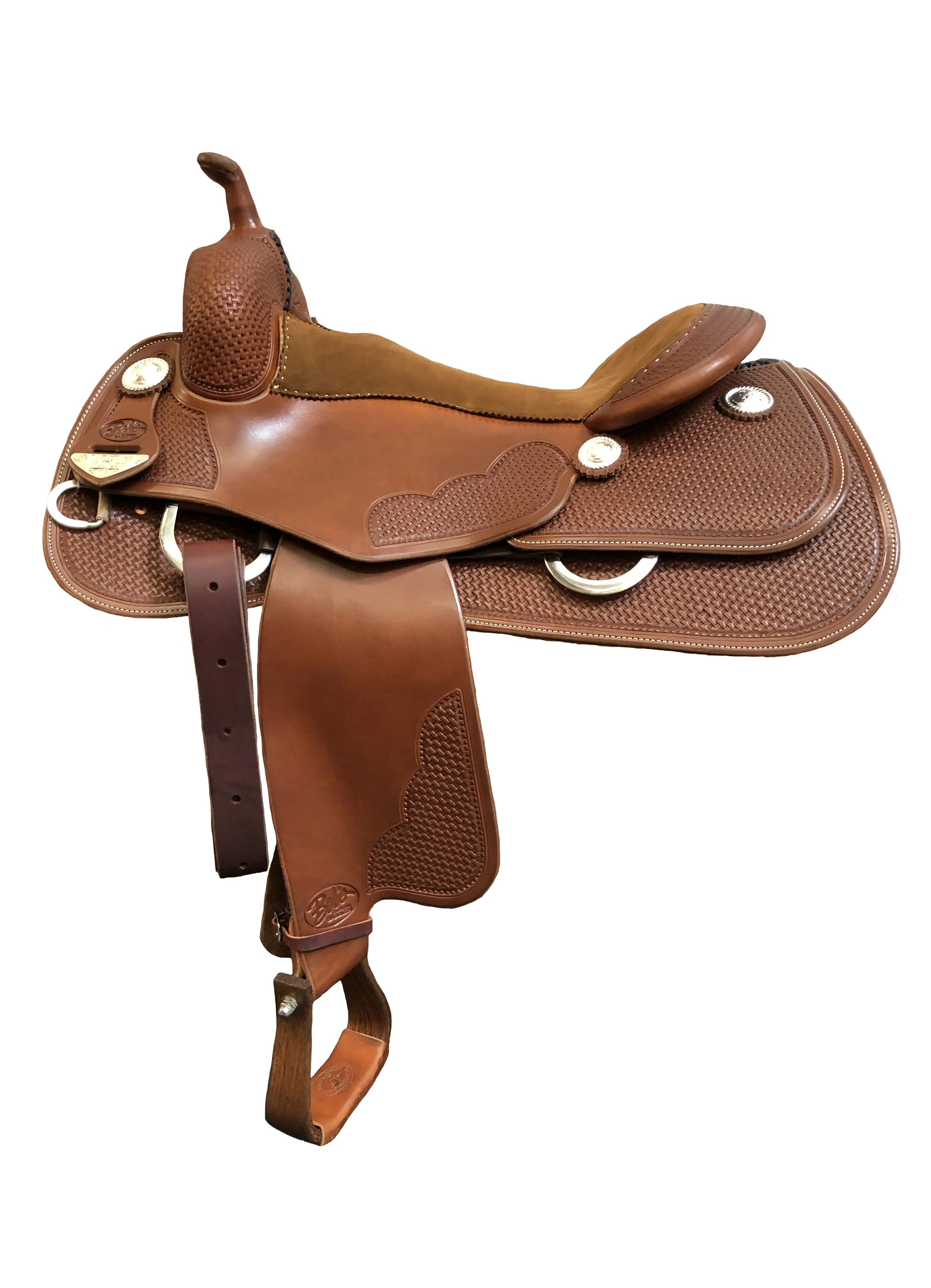 AF Reiner 537 custom western saddle designed for competitive reining with premium leather craftsmanship.