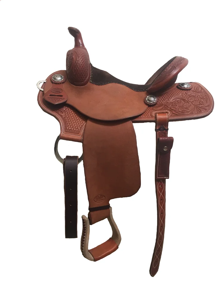 Barrel Racing 141 custom western saddle handcrafted for speed, balance, and competitive barrel racing.
