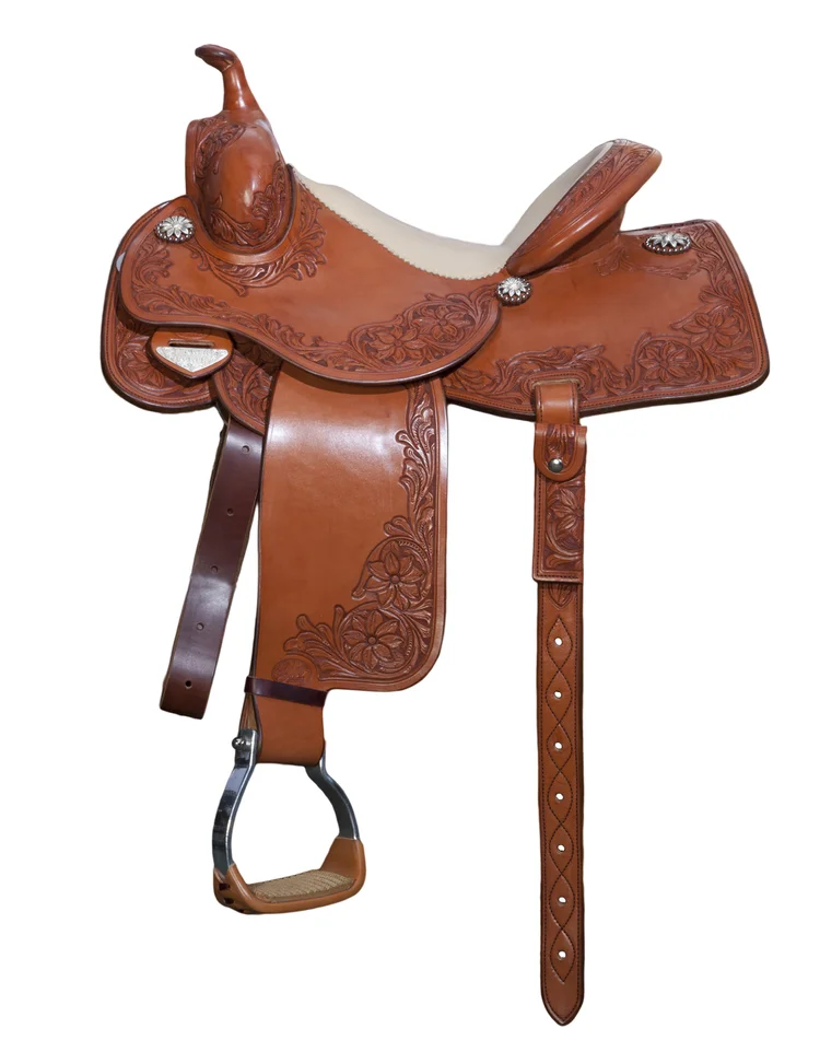 Barrel Racing 356 custom western saddle handcrafted for speed, balance, and barrel racing performance.
