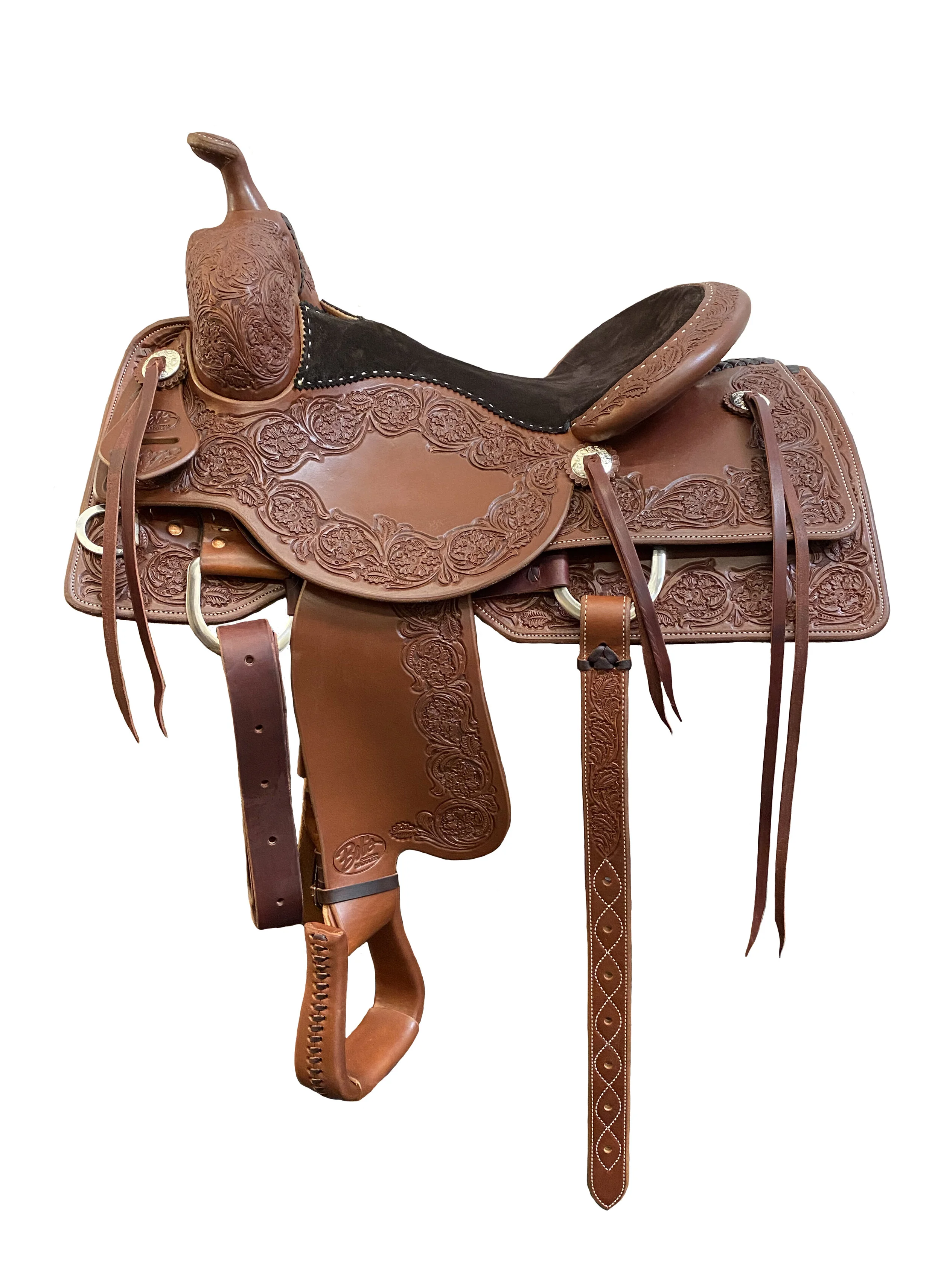 BCS Cowhorse Saddle 076 handcrafted western saddle built for cowhorse events and everyday riding.
