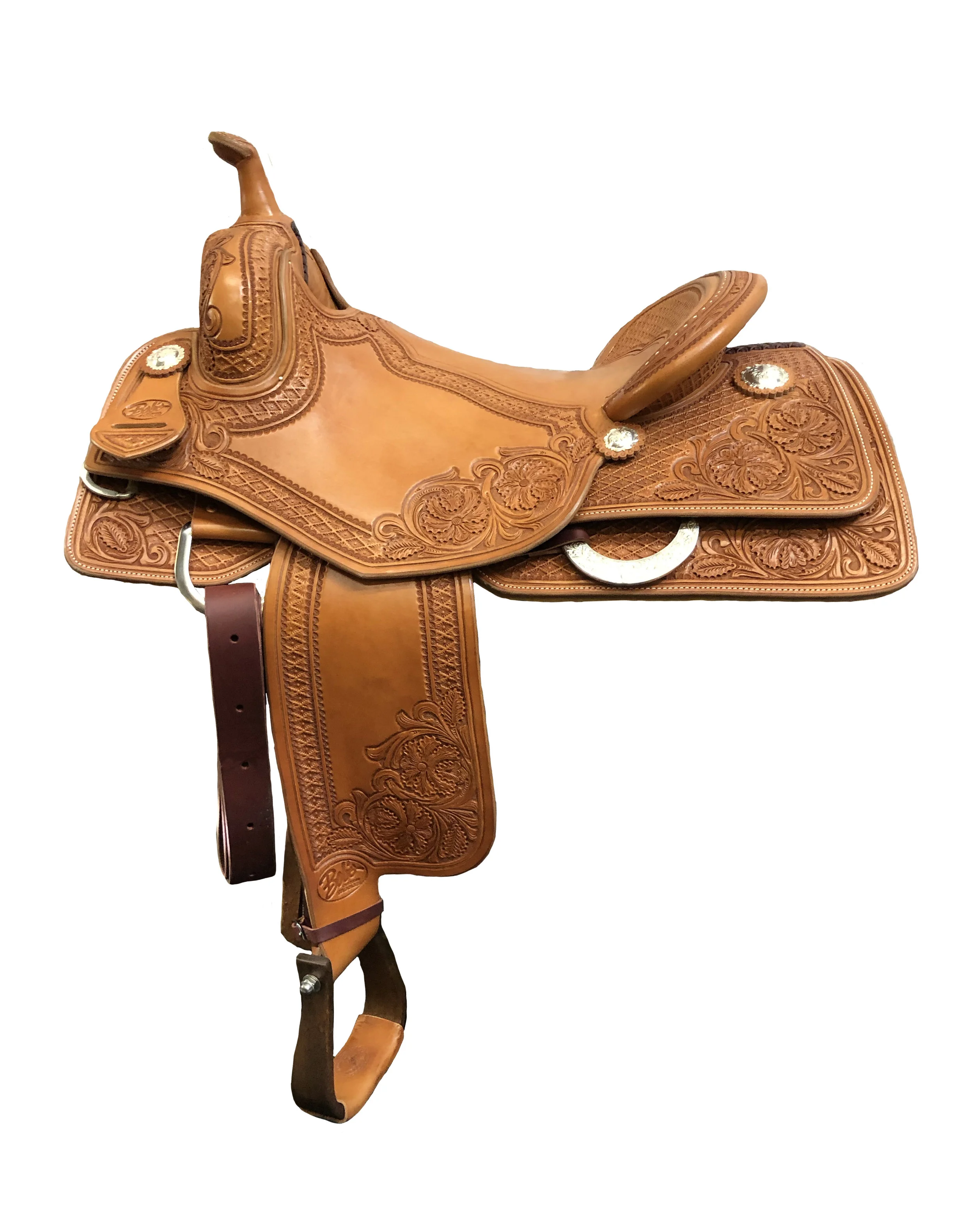 BCS Cowhorse Saddle 597 premium western saddle handcrafted for cowhorse performance.
