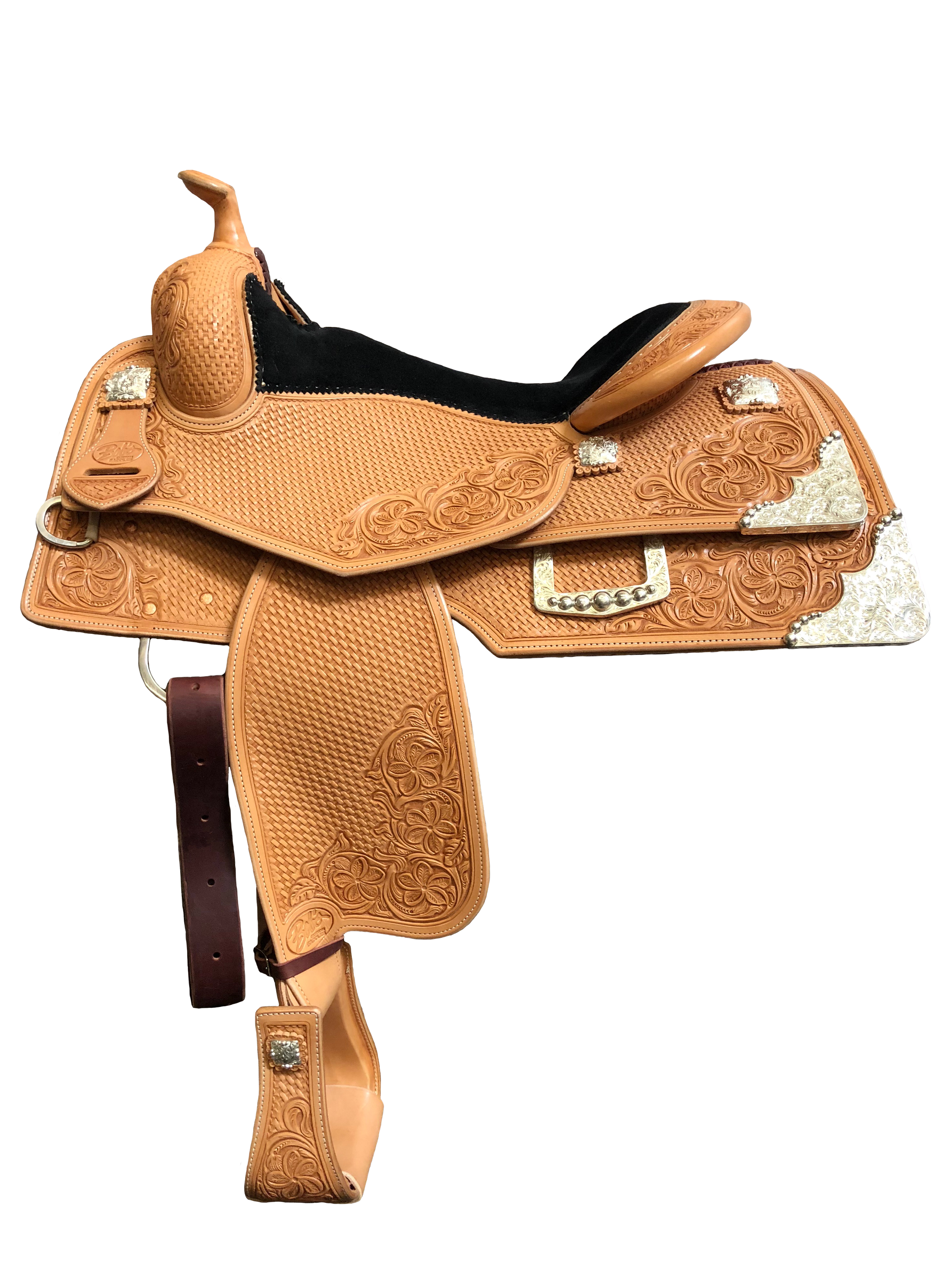 BCS Reiner 250 custom western saddle built for competitive reining with premium leather construction.