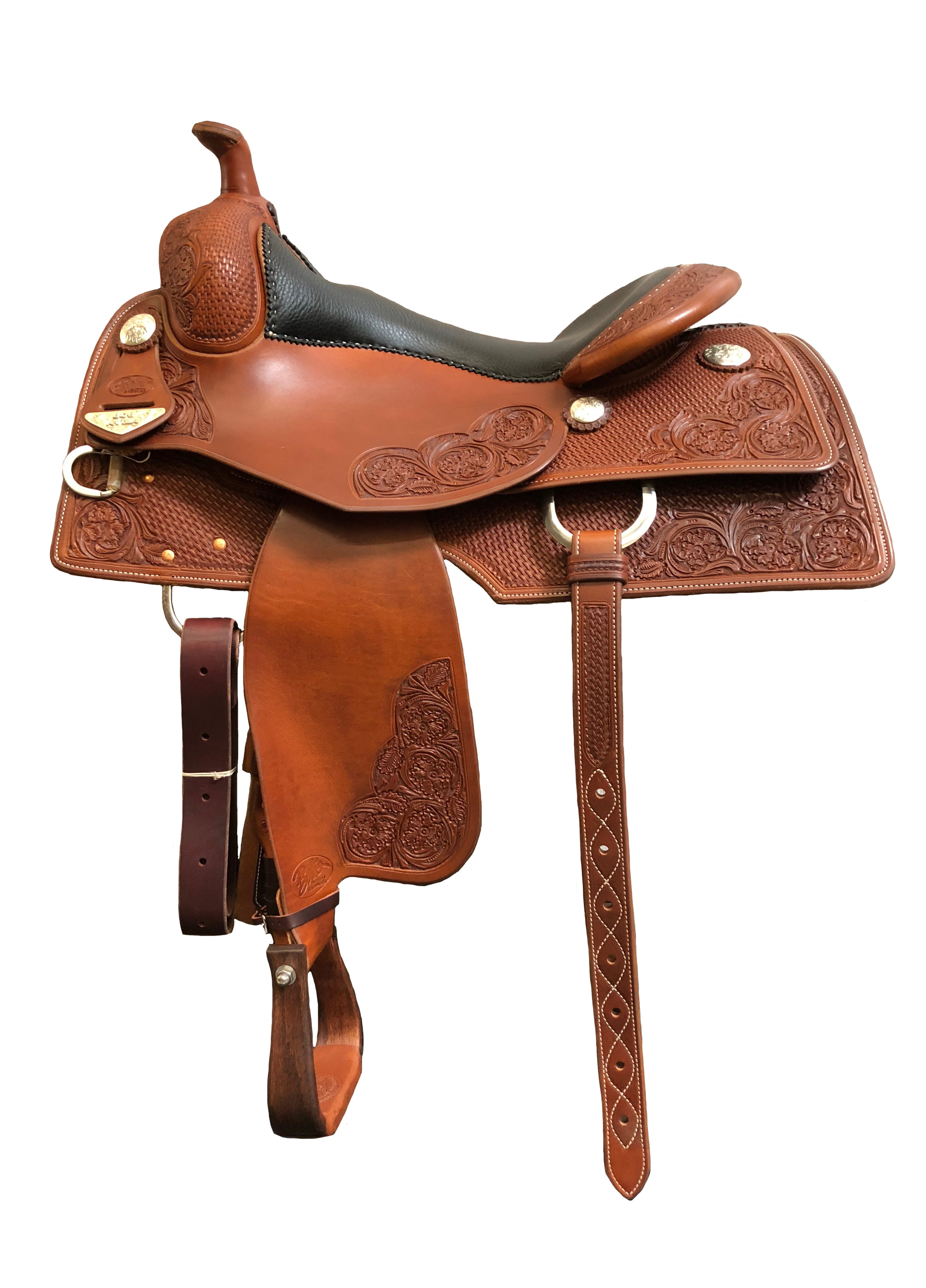 Bob Avila Cowhorse Saddle 454 handcrafted for cowhorse performance, comfort, and durability.