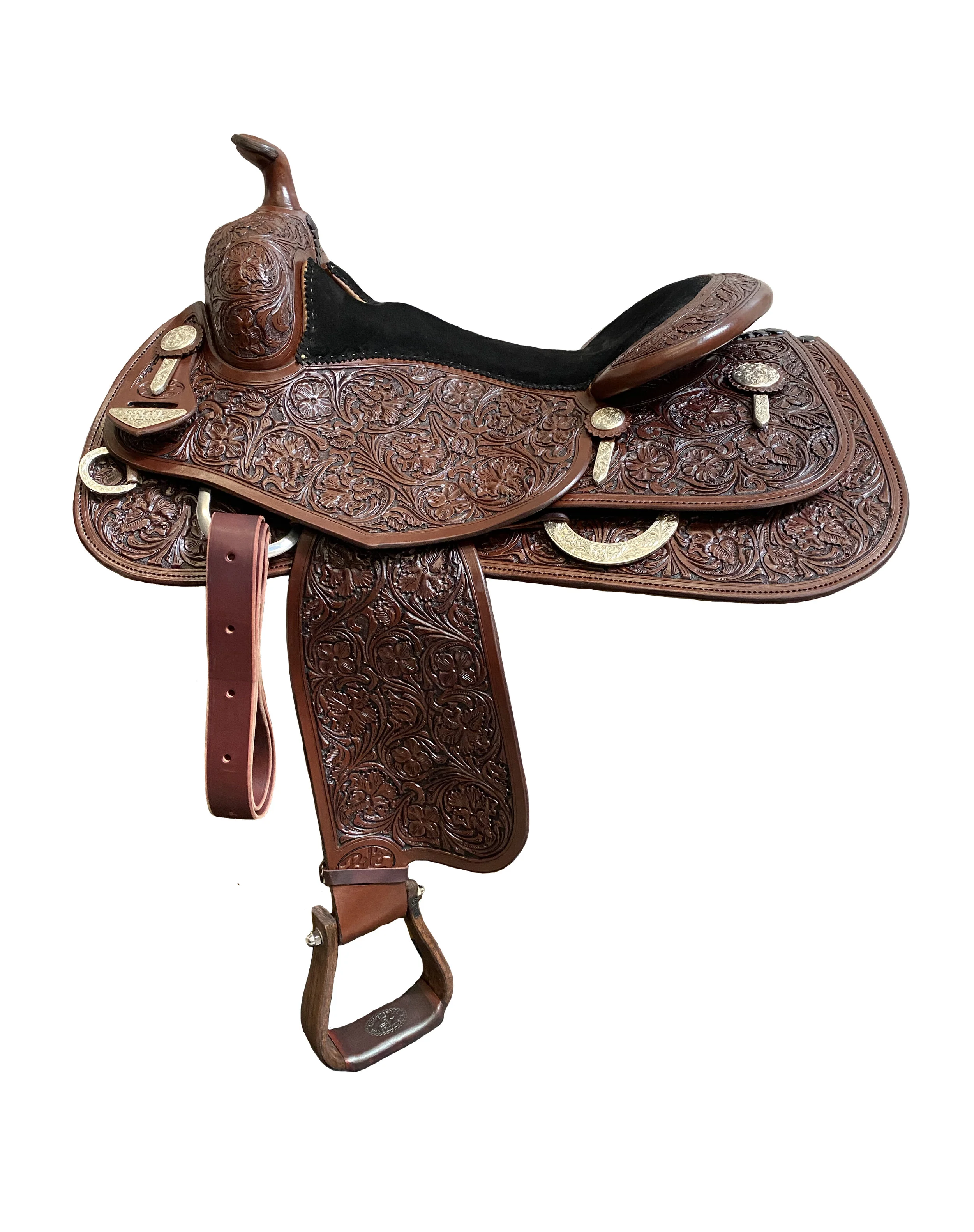 Bob Avila Reiner 126 custom western saddle handcrafted for reining performance and premium comfort.
