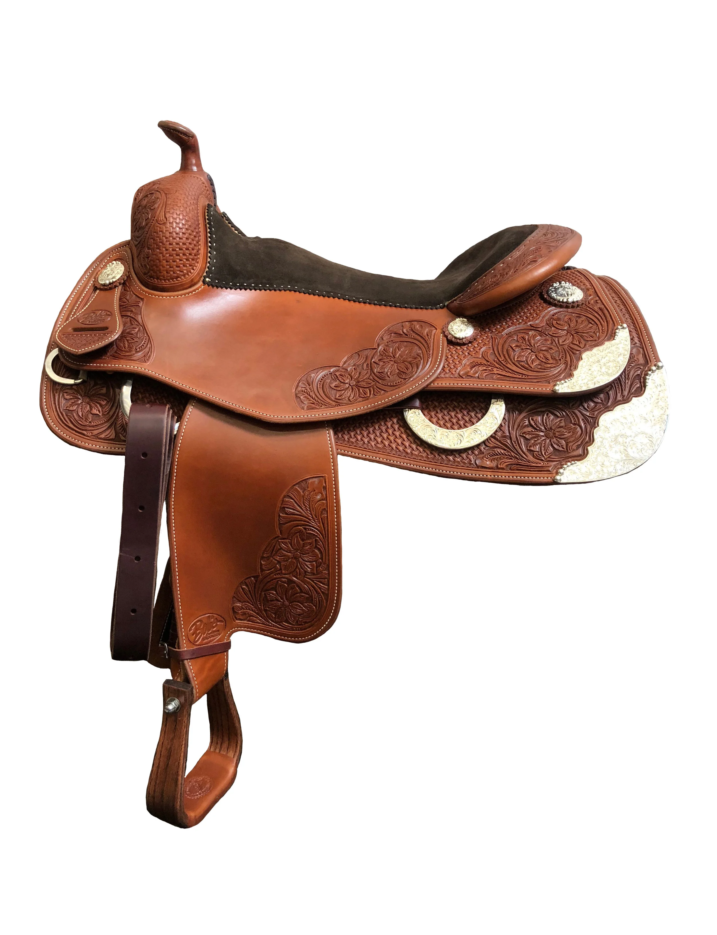 Bob Avila Reiner 406 custom western saddle crafted for reining performance, balance, and premium quality.