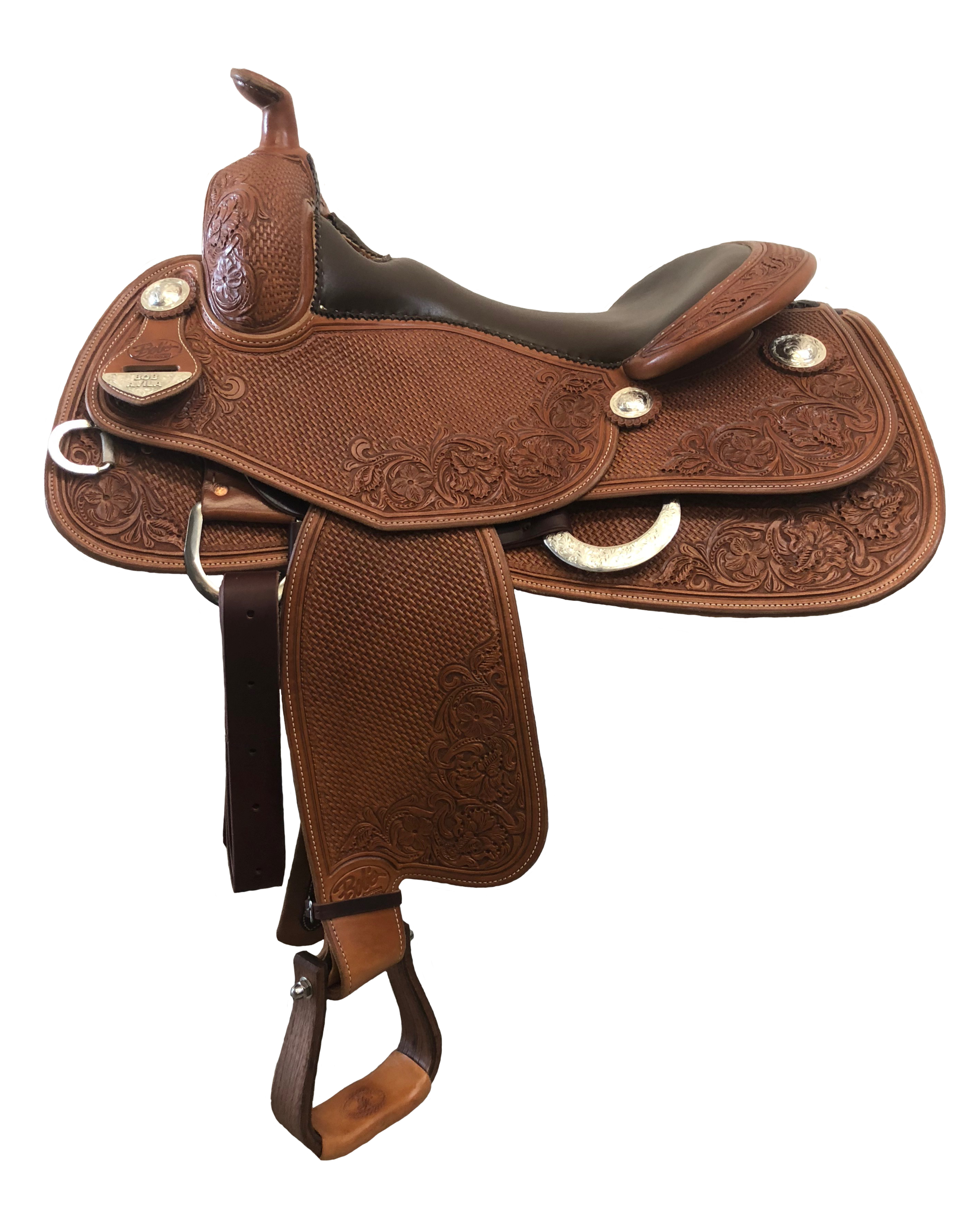 Bob Avila Reiner 705 custom western saddle designed for elite reining performance and rider comfort.
