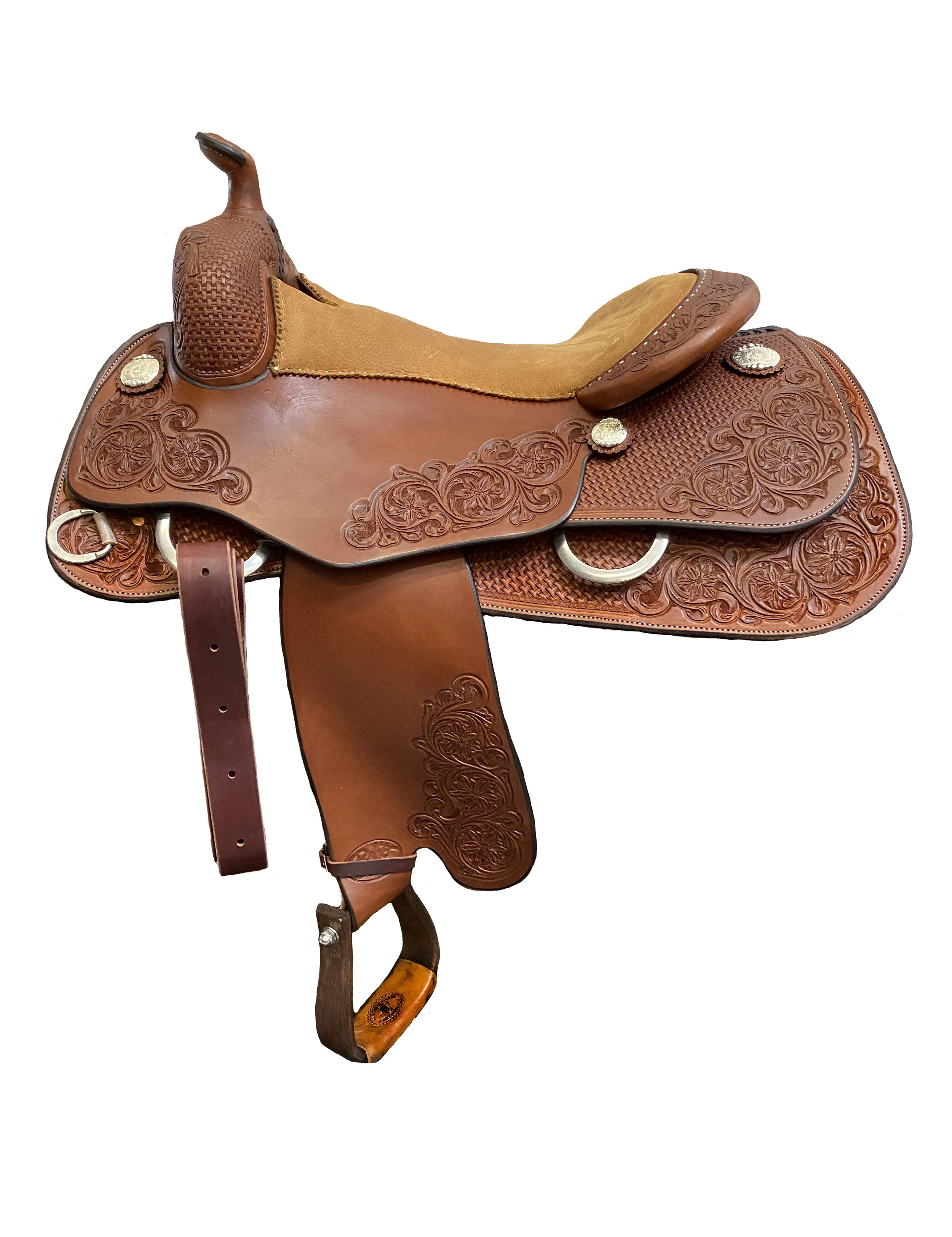 Fappani Reiner 163 custom western saddle designed for reining competitions with premium craftsmanship.