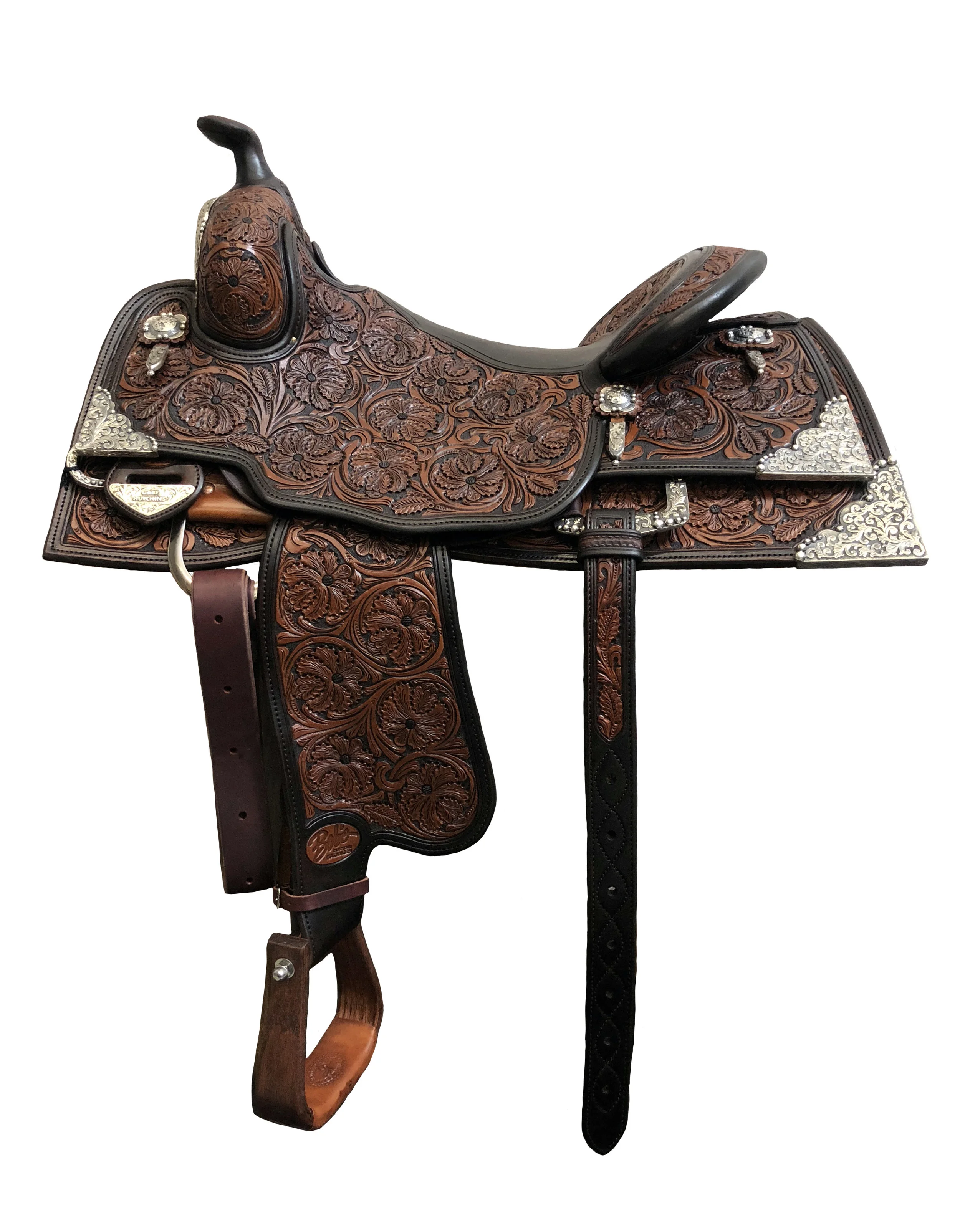 Gabe Hutchins 241 custom western saddle built for performance riding, balance, and rider comfort.