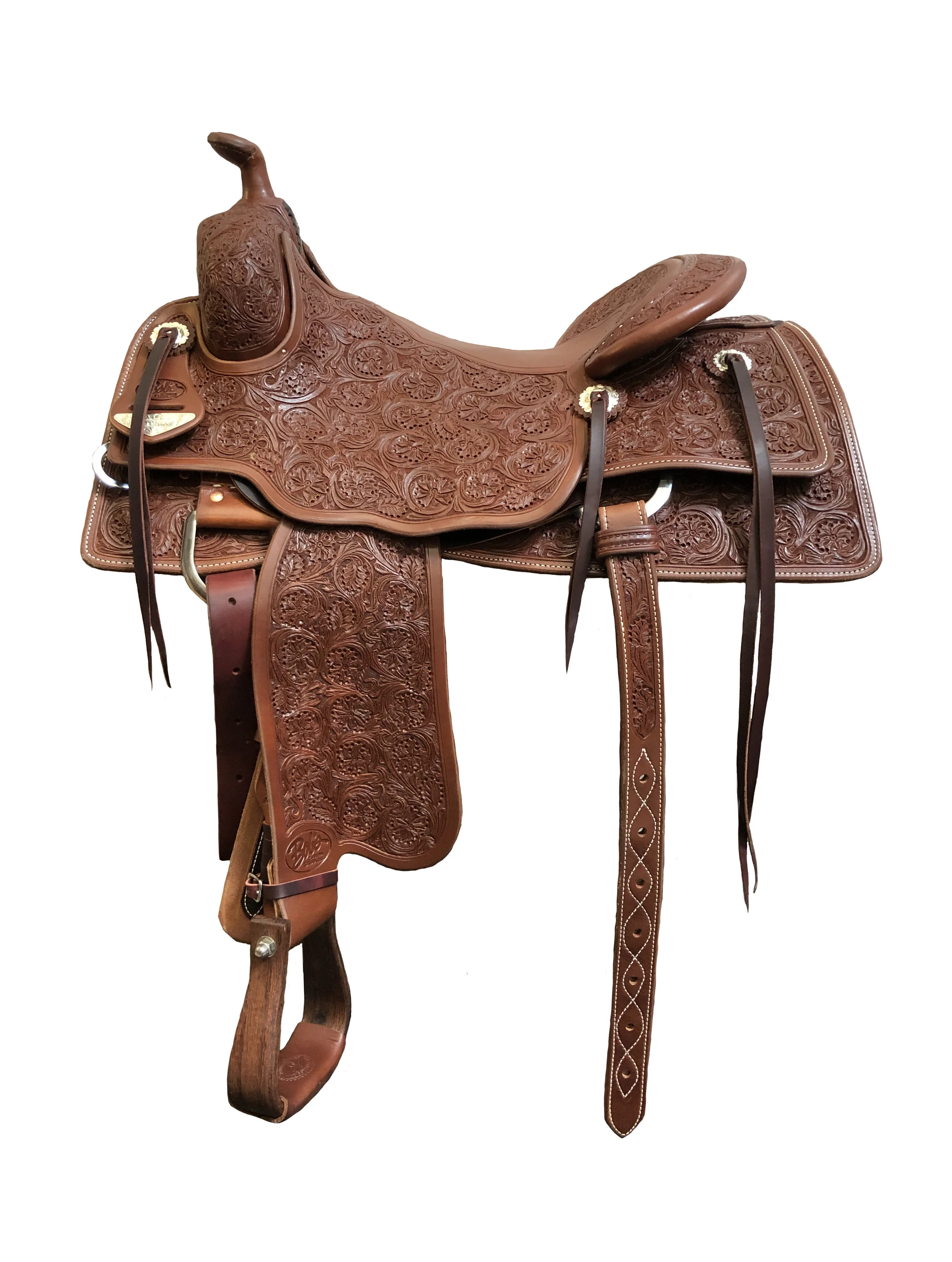Gabe Hutchins 699 custom western saddle designed for western riders with premium craftsmanship.