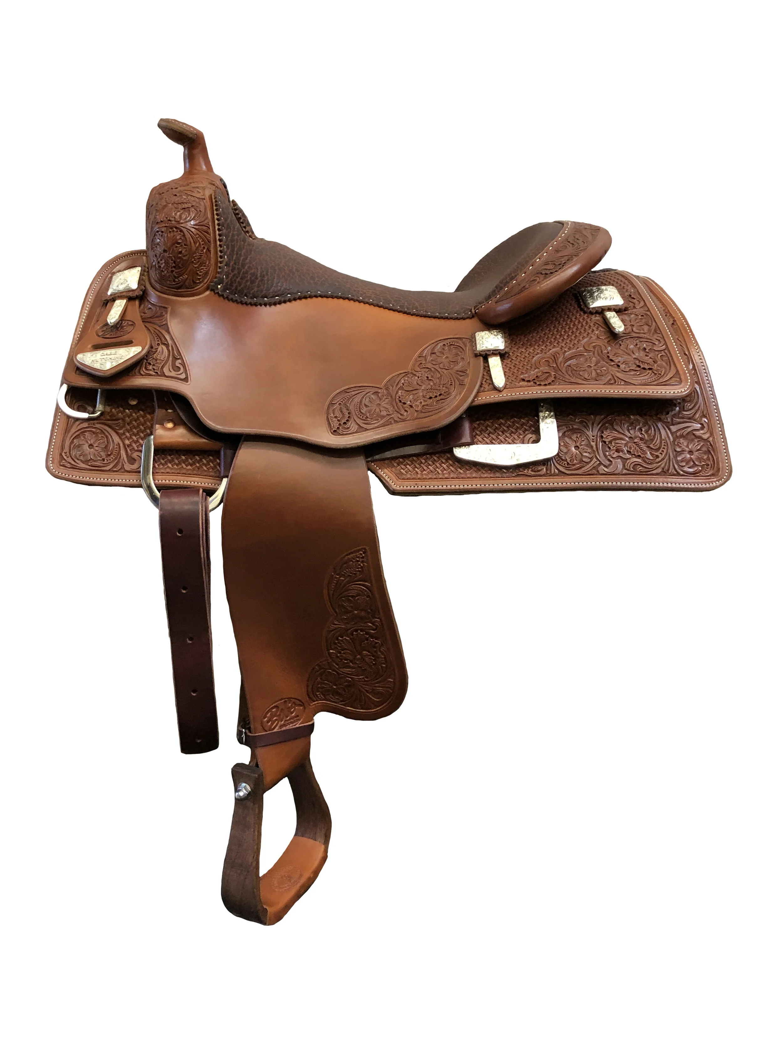 Gabe Hutchins 722 custom western saddle handcrafted for premium performance and lasting comfort.