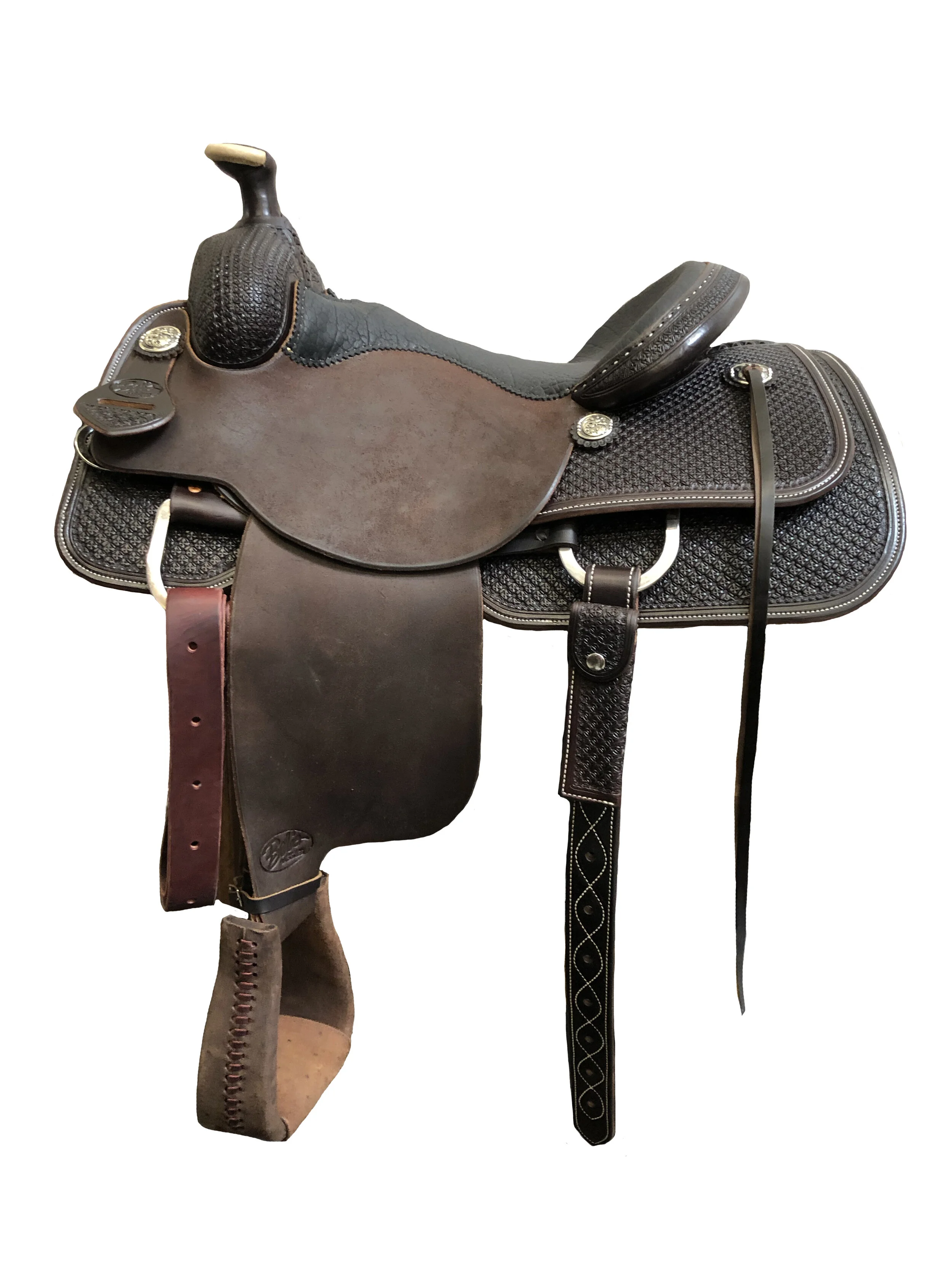 Roping Saddle 481 durable western saddle handcrafted for ranch work and team roping.