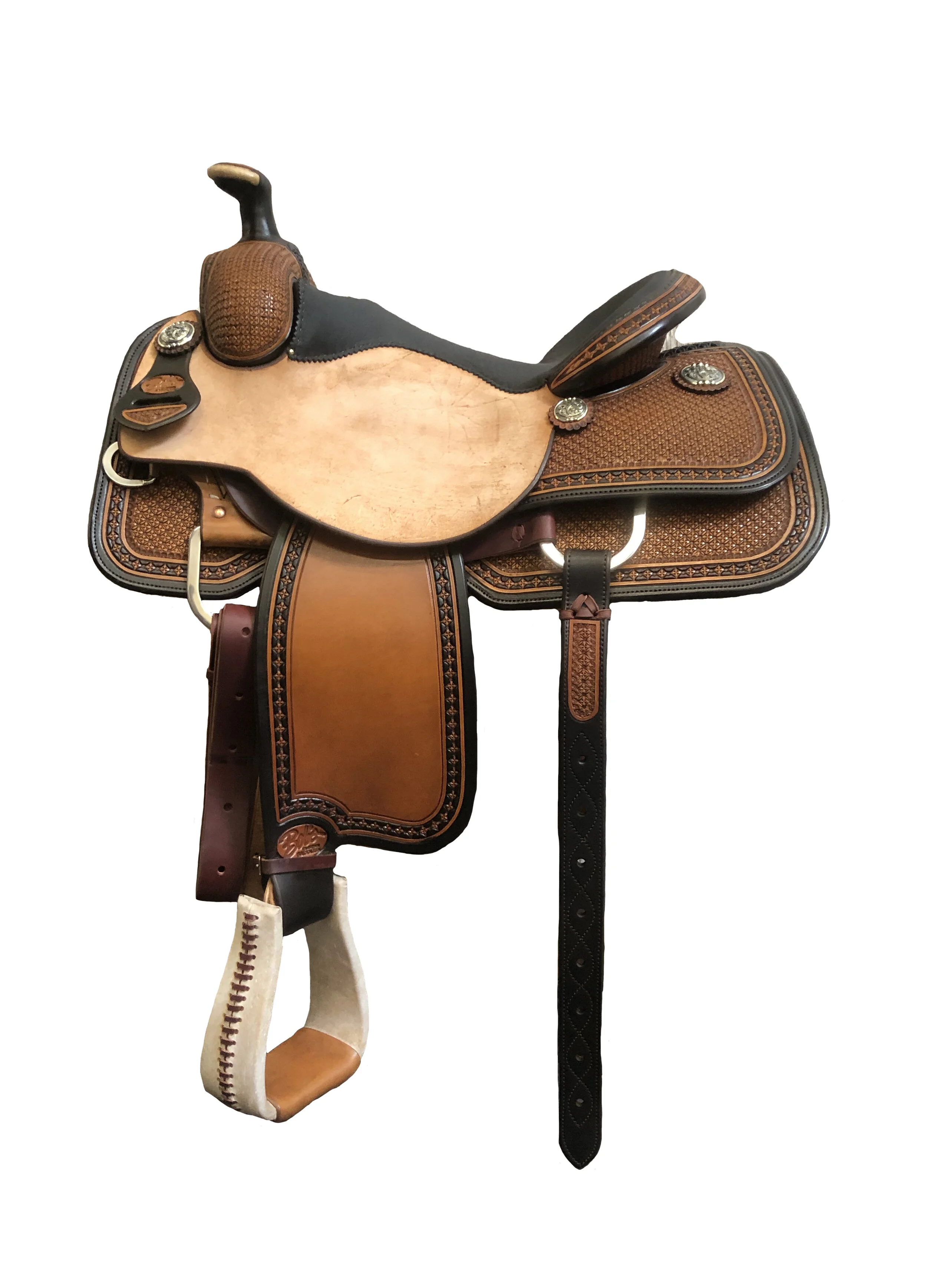 Roping Saddle 540 custom western saddle handcrafted for team roping performance and durability.