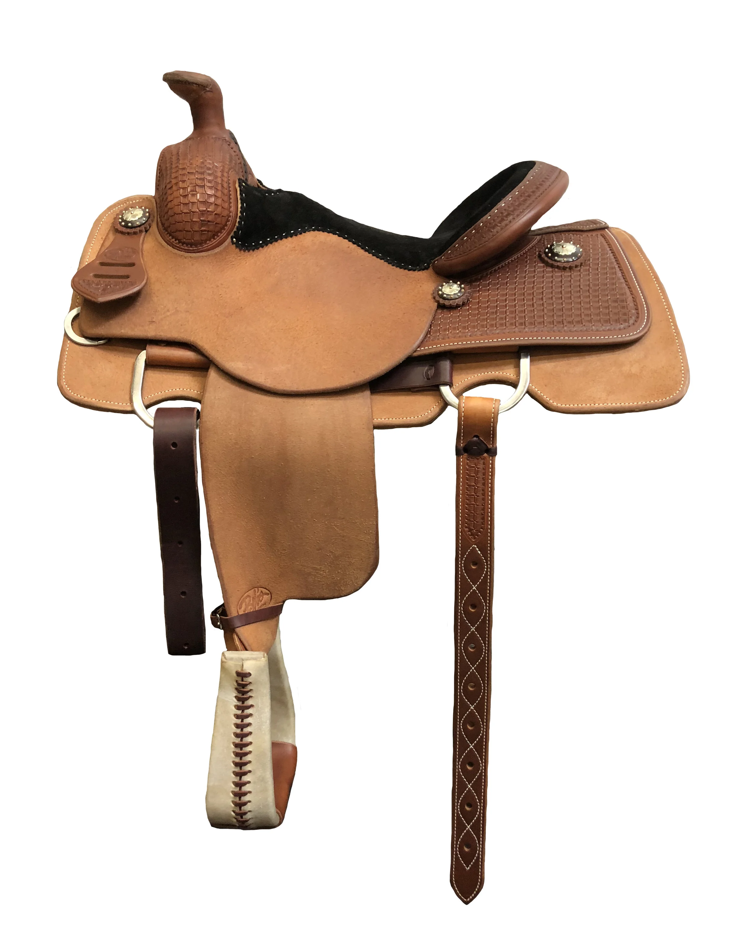 Roping Saddle 578 handcrafted western saddle built for team roping, durability, and rider comfort.