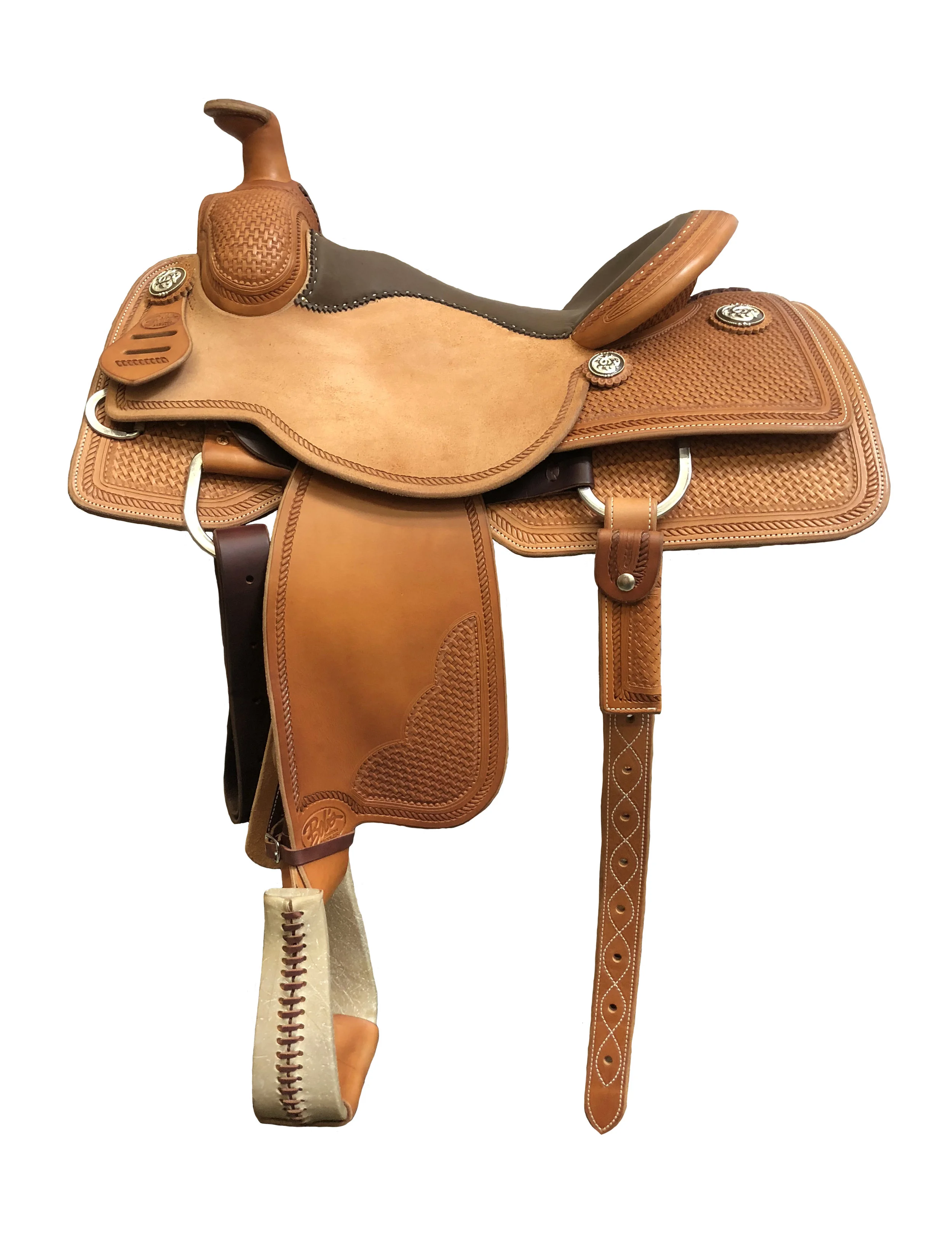 Roping Saddle 581 custom western roping saddle crafted for durability, balance, and comfort.