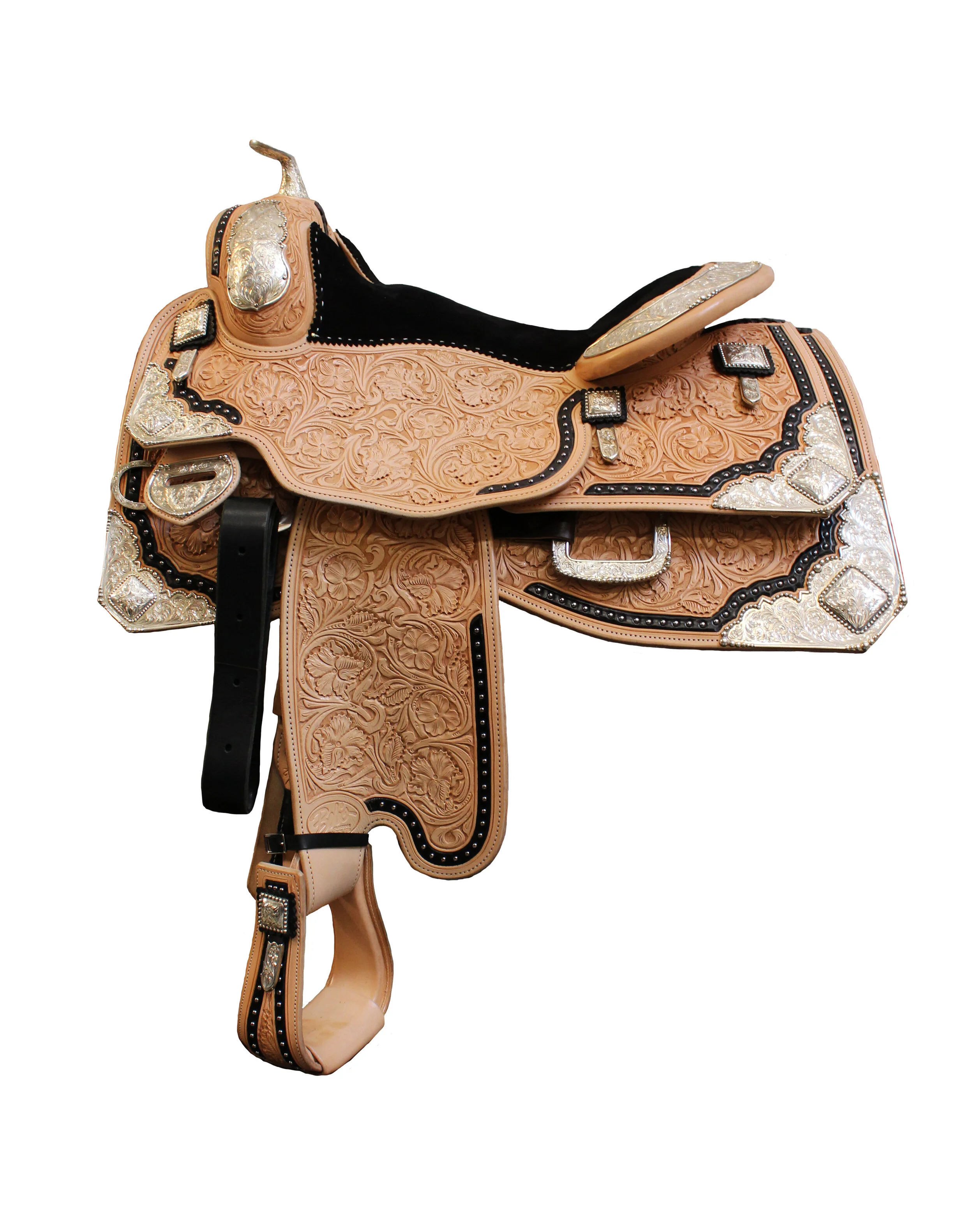 Silver Show Saddle 246 luxury western show saddle crafted with premium leather and silver accents.