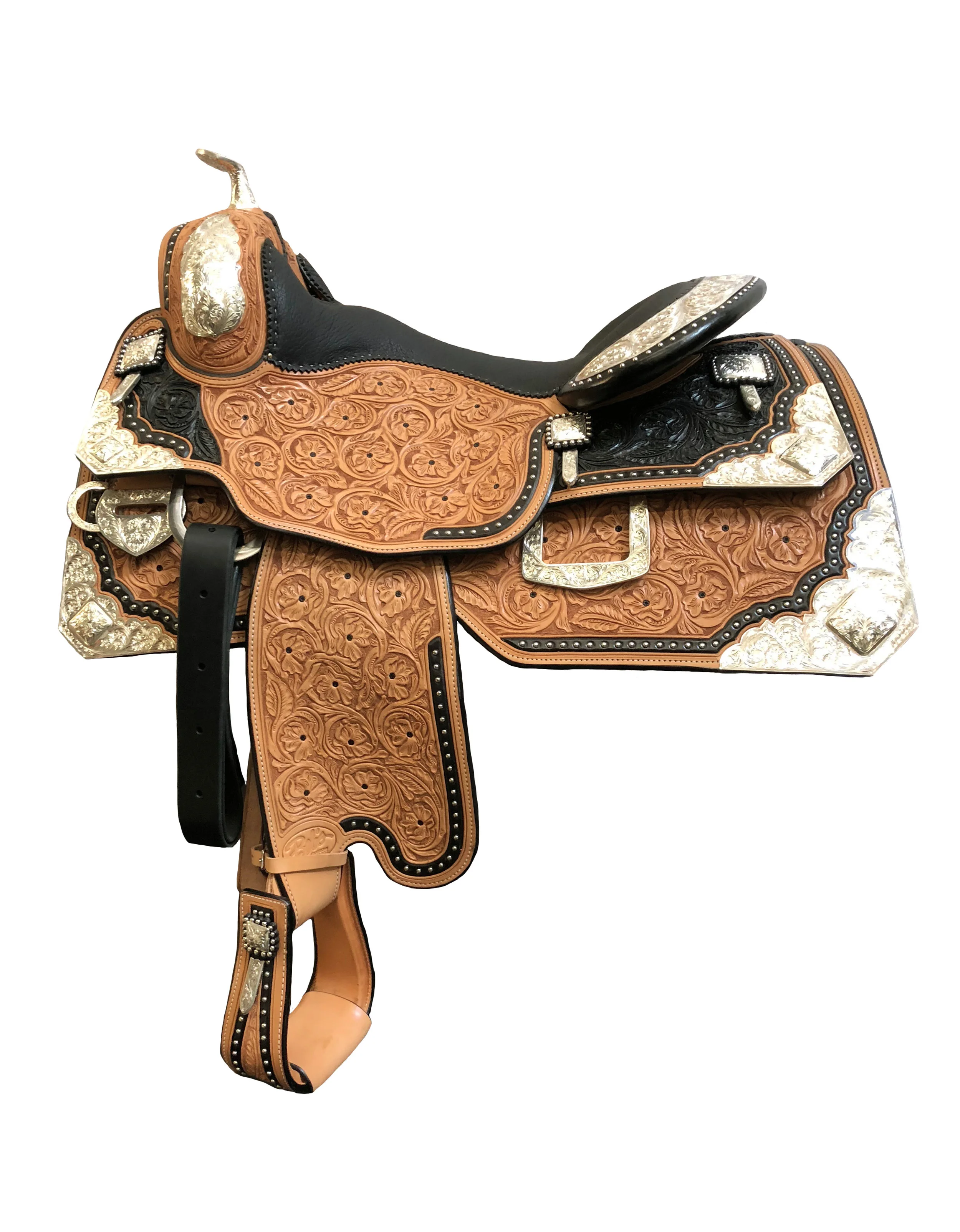 Silver Show Saddle 575 custom western show saddle designed for arena performance and style.
