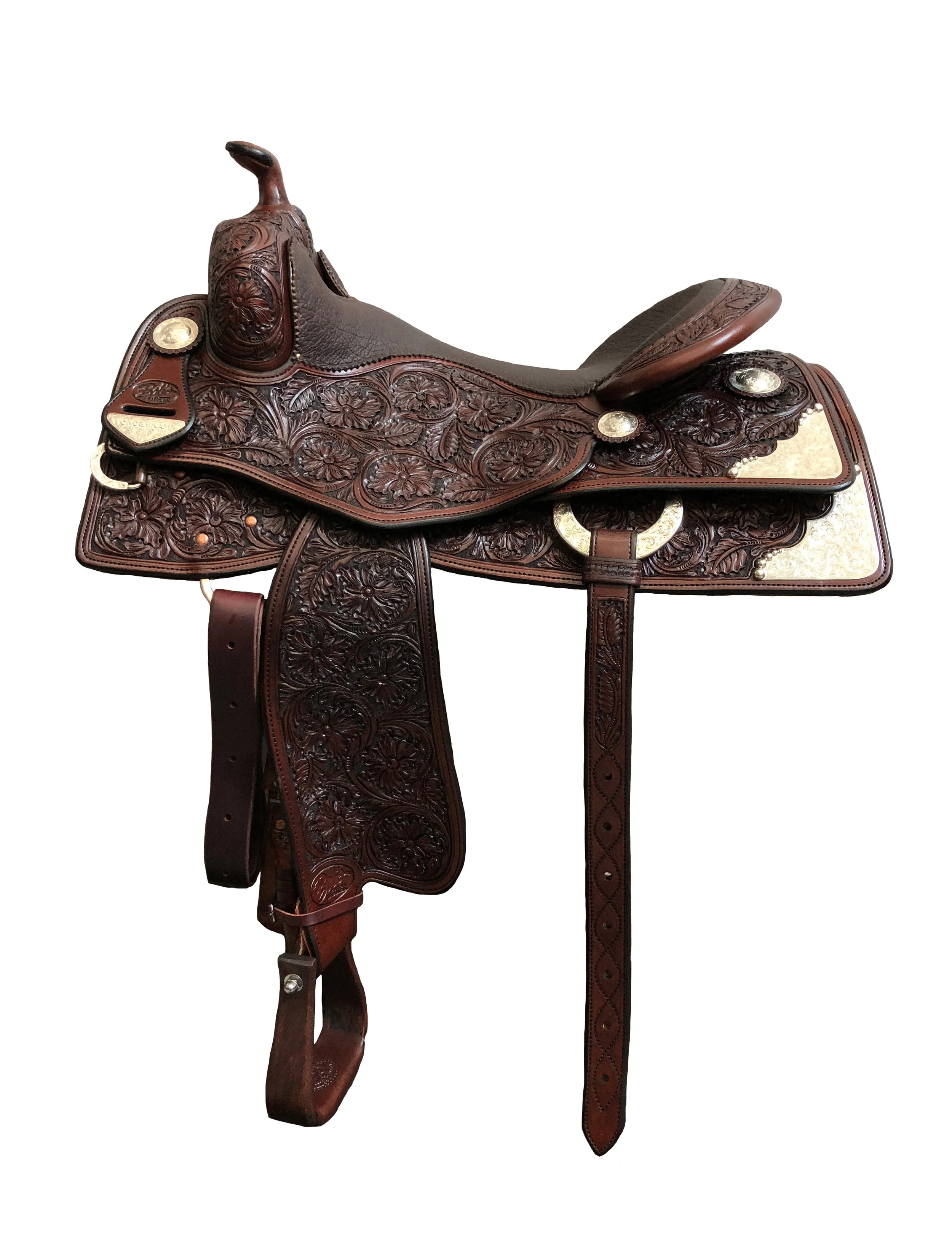 Tim McQuay 353 custom western saddle handcrafted for elite performance, comfort, and durability.