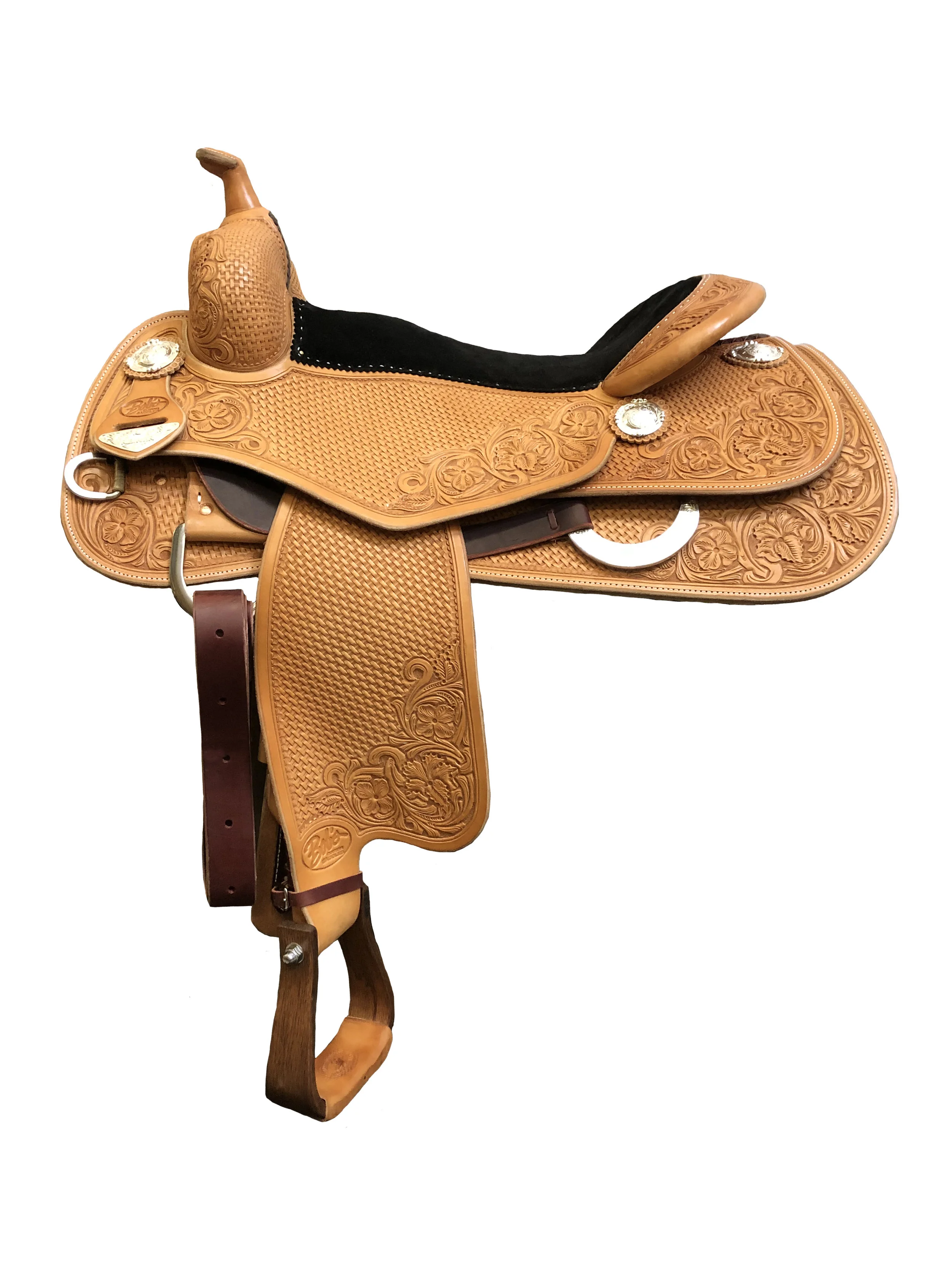 AF Reiner 549 custom western saddle handcrafted for reining events with premium leather construction.