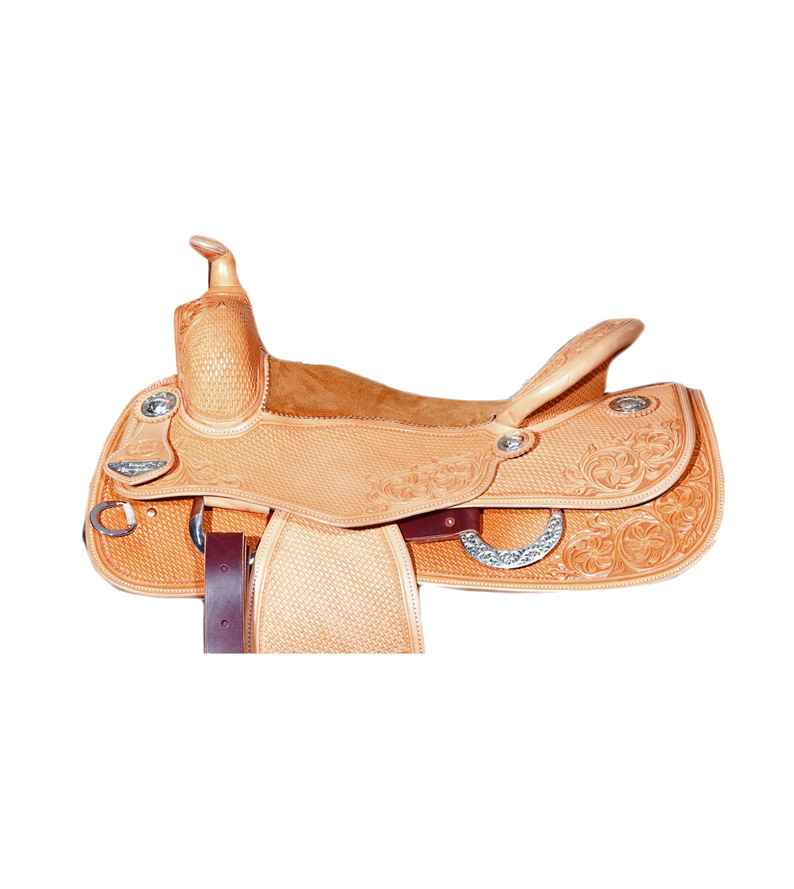 AF style rounded skirt for reining and ranch western saddles.
