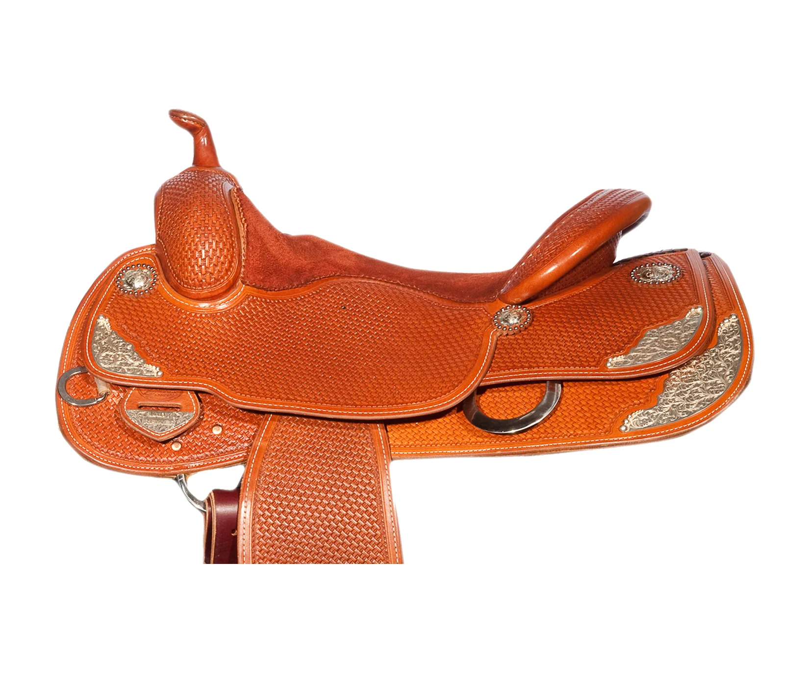 California Cutter saddle seat with deep narrow feel for cutting saddles.