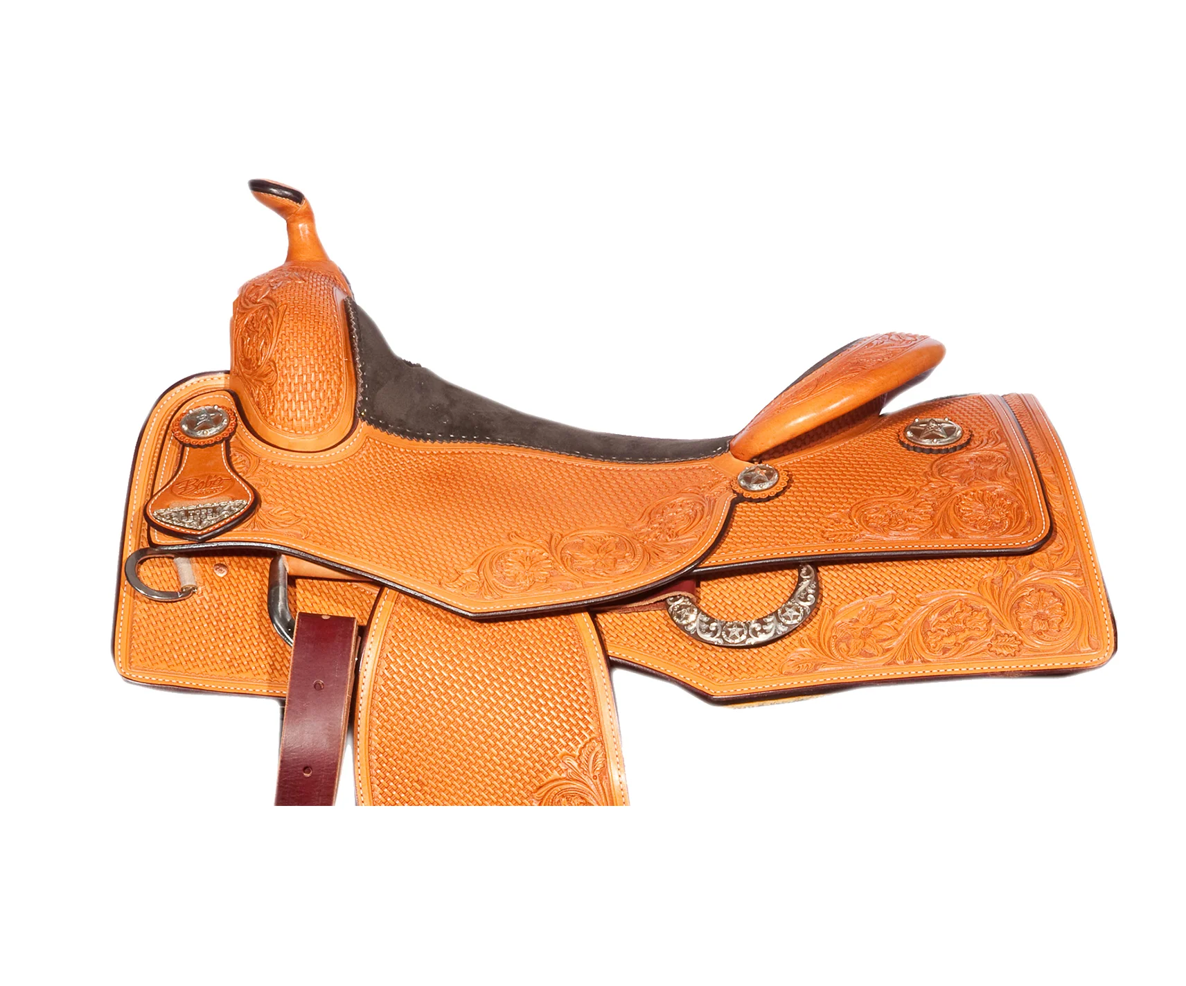 California DL saddle seat featuring a deep narrow pocket for rider stability.