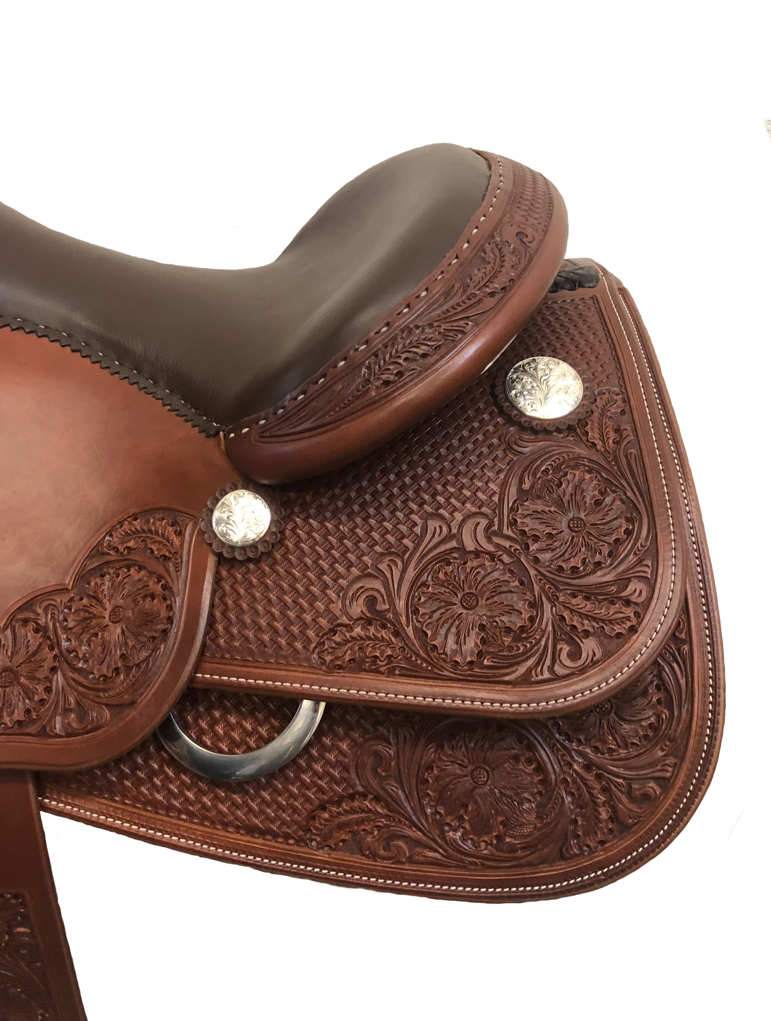Cheyenne roll saddle cantle crafted for custom western saddles with lasting durability.