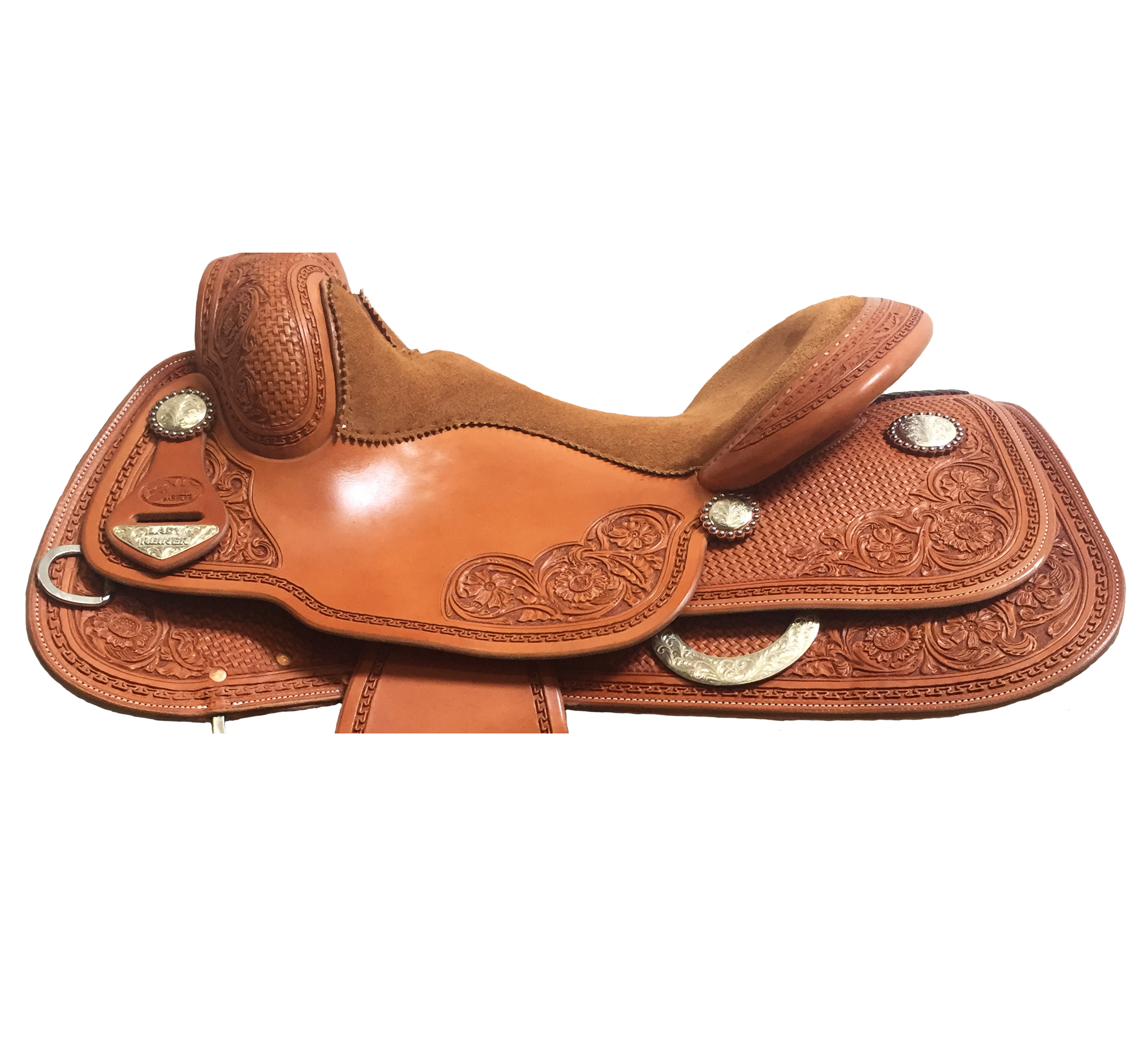 Custom narrow saddle seat designed for western reining saddles and close contact.