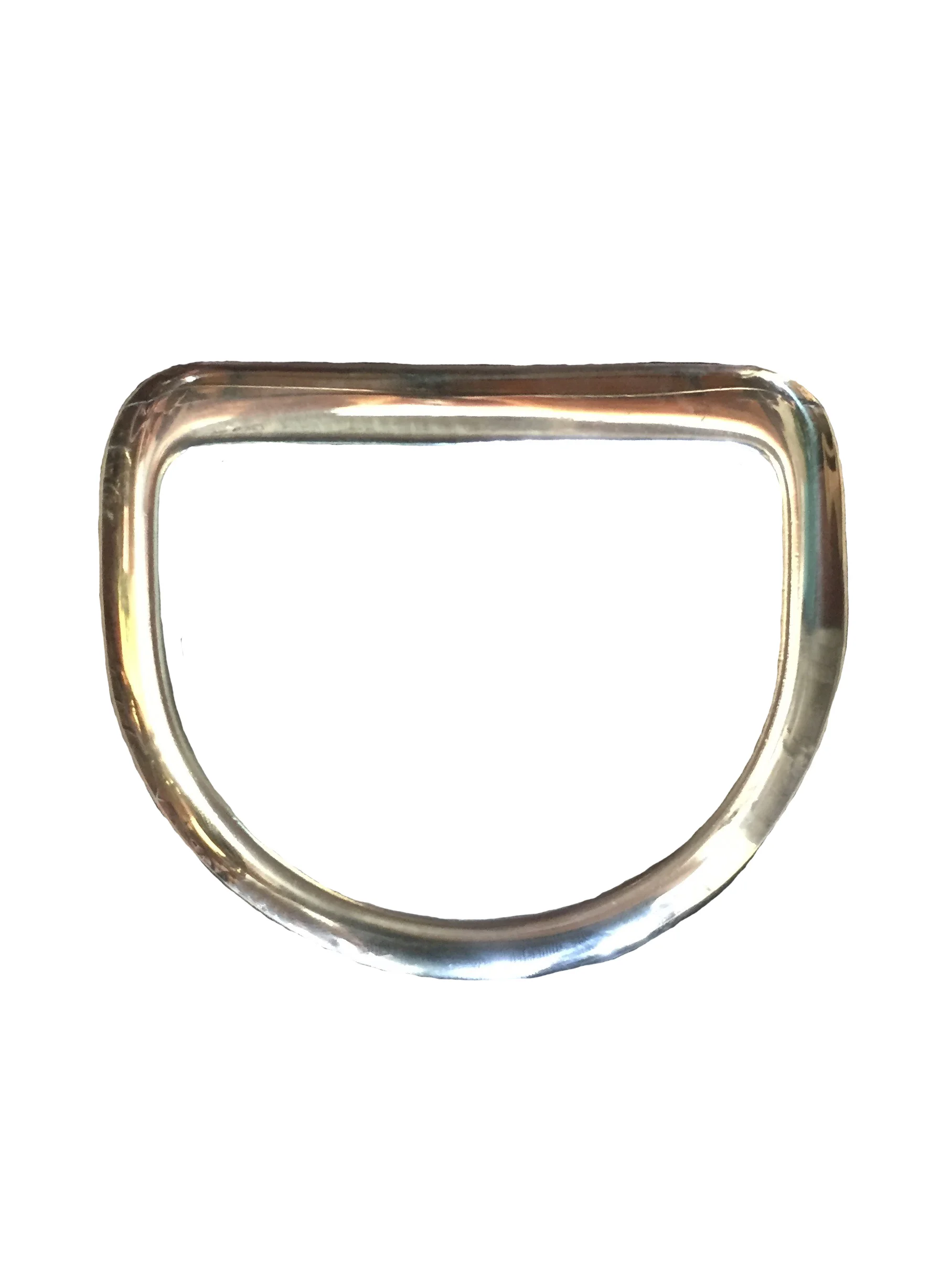 Custom square rust iron rear Dee crafted for premium western tack and saddles.