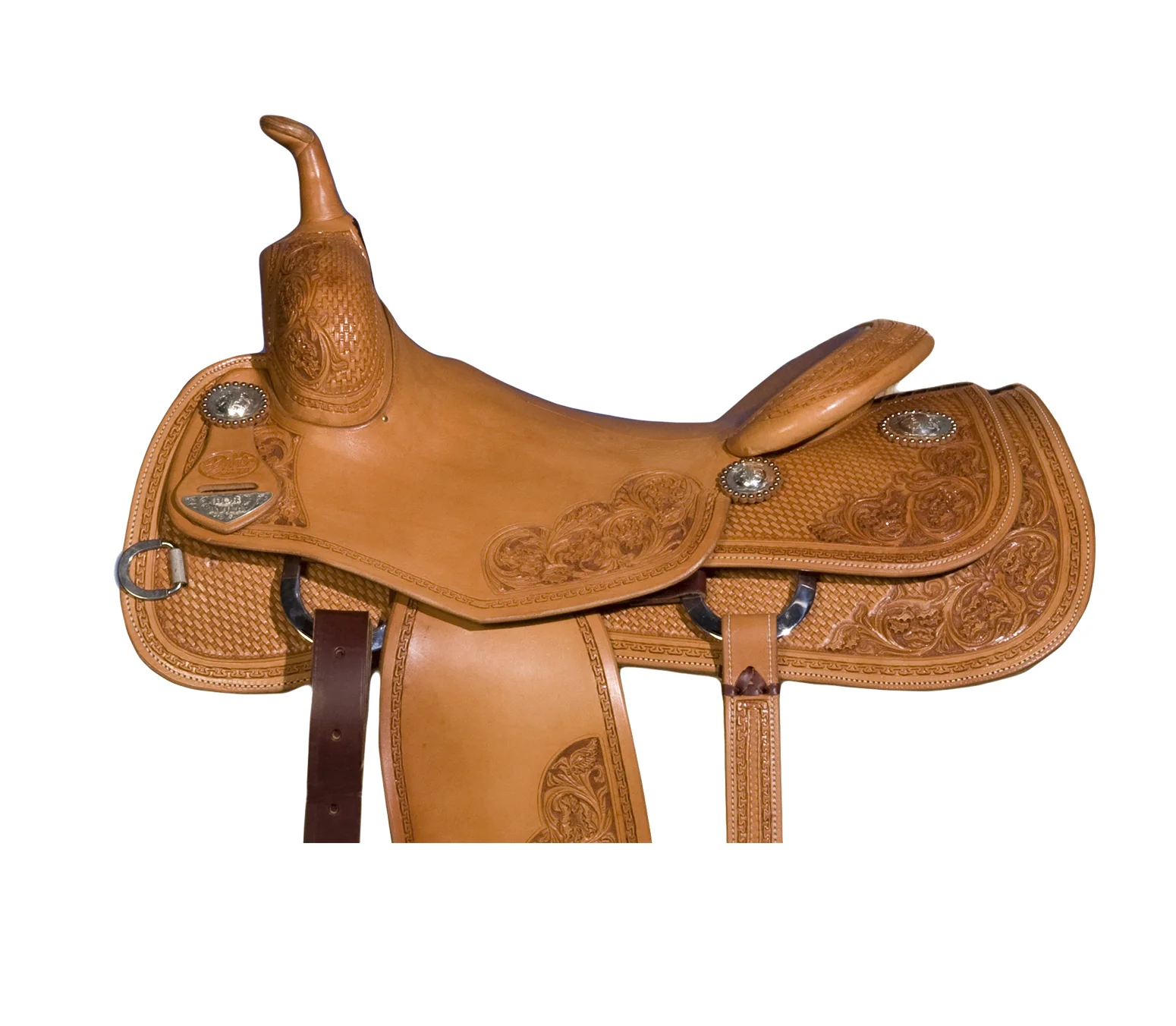 Cutter DL saddle seat crafted for custom western cutting saddle performance.