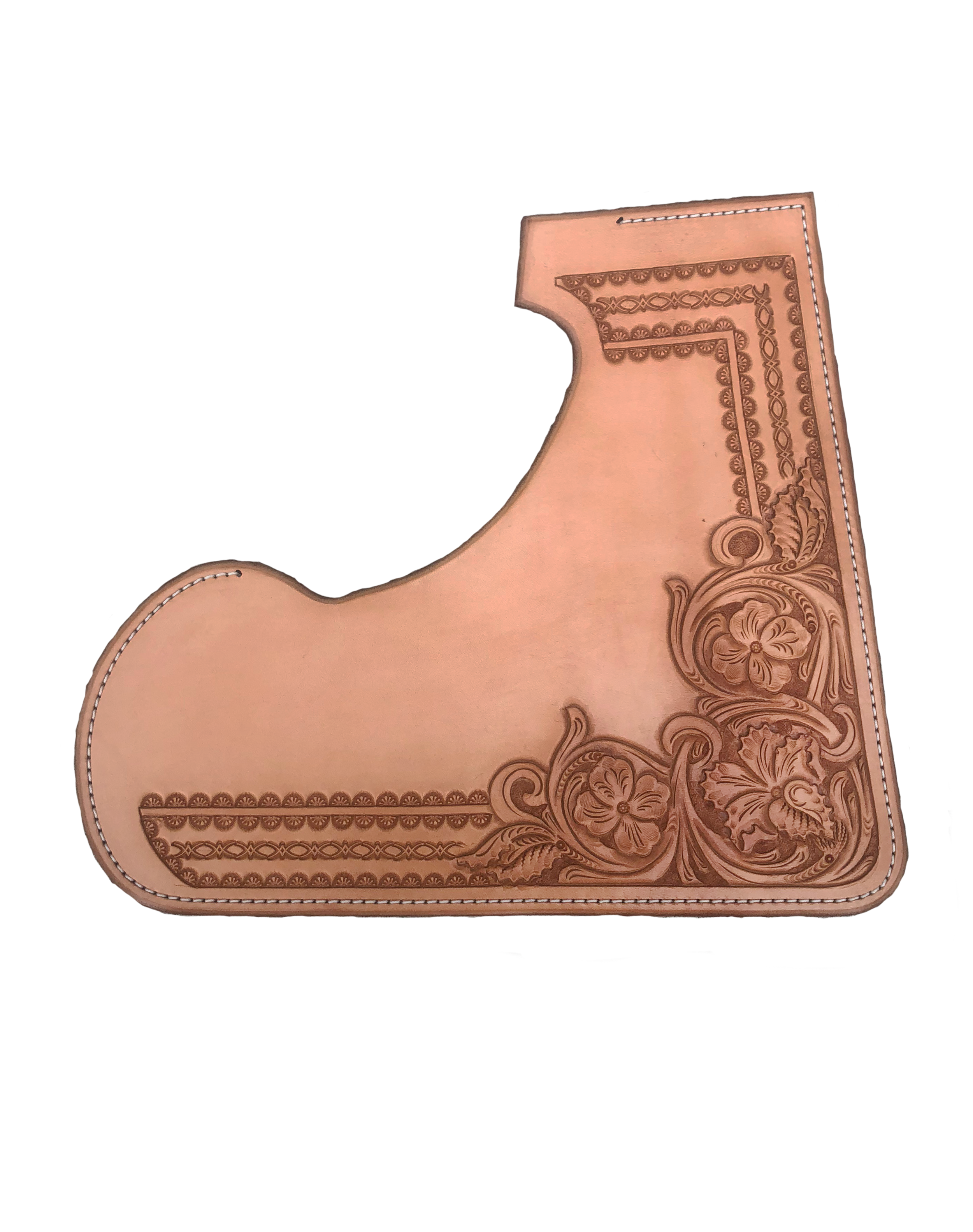 CW square skirt housing with Scottsdale floral corners for western saddles.
