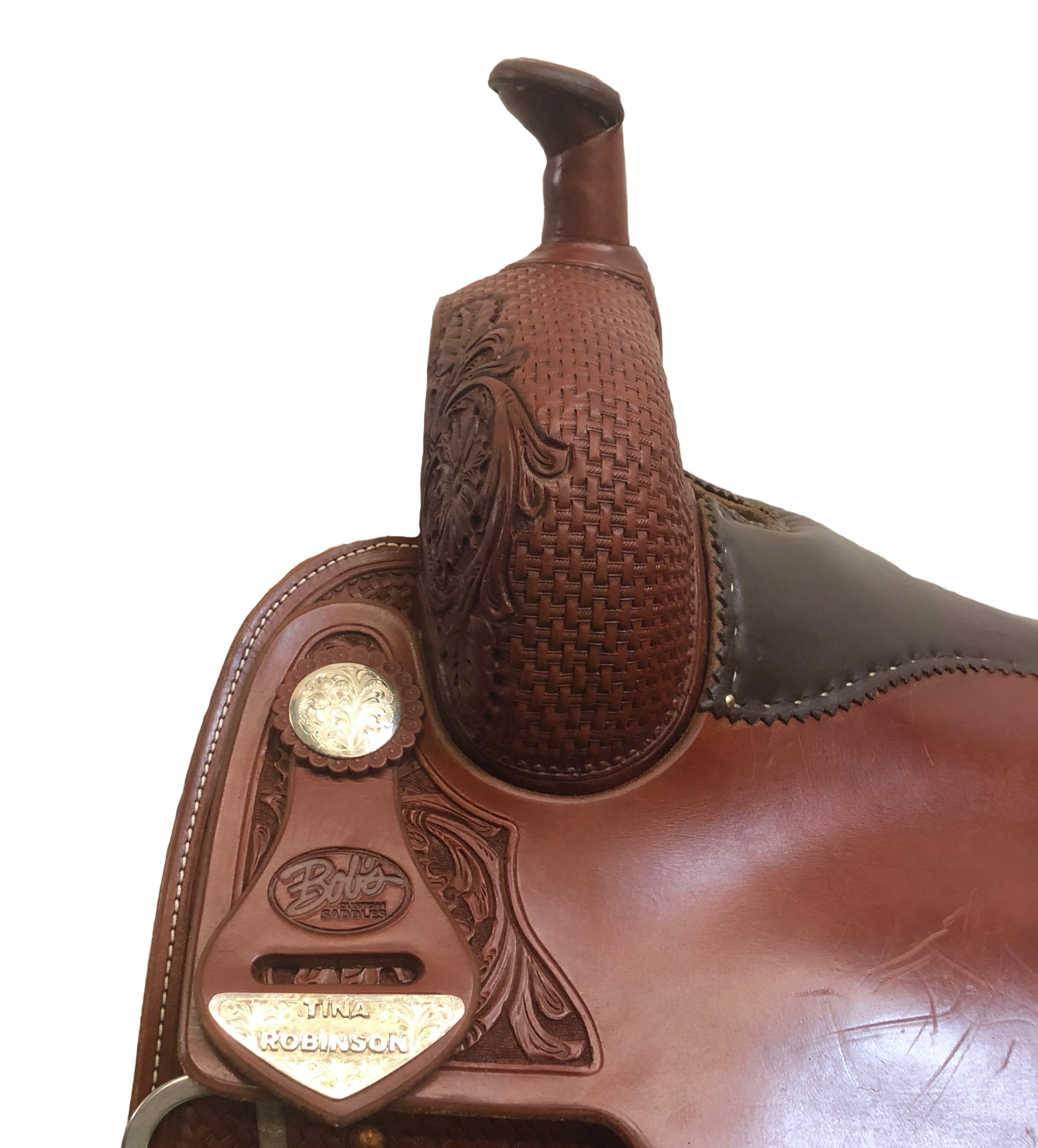 DL mid-size saddle horn crafted for cowhorse western saddle performance.