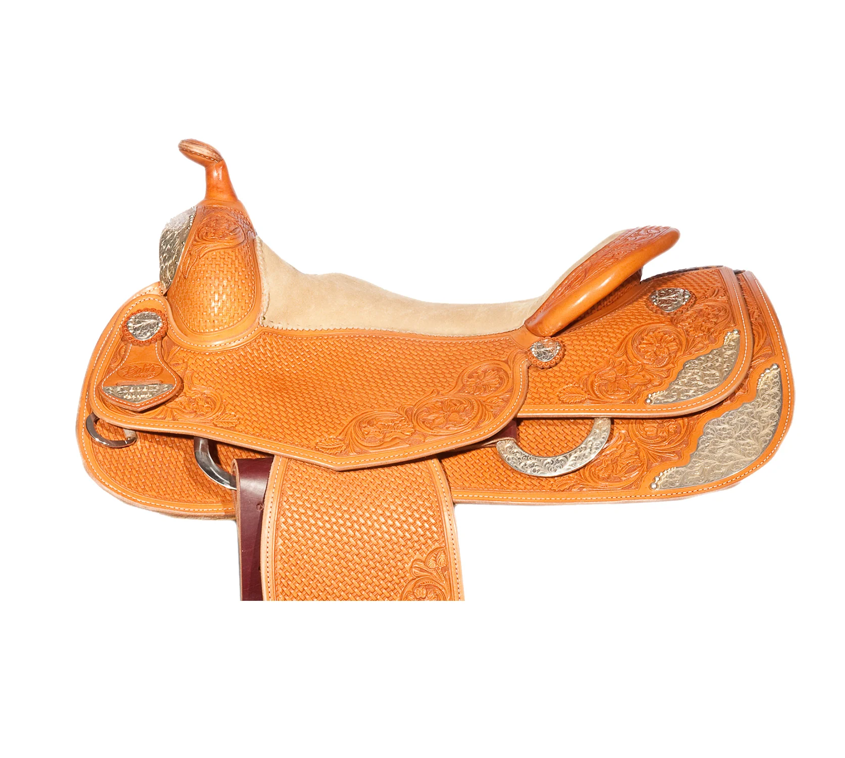 DL saddle seat style with semi-deep pocket for comfort and performance riding.