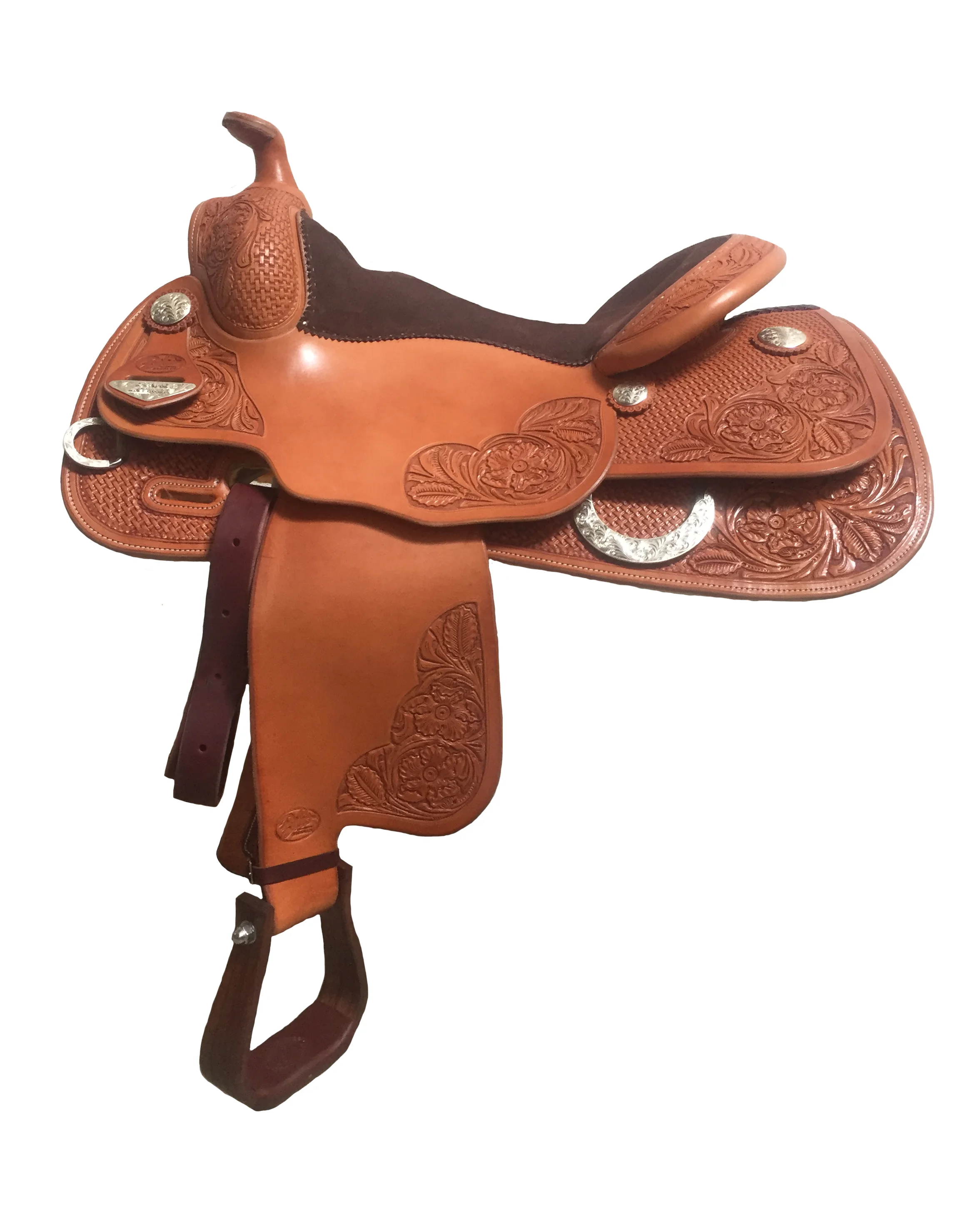 Duane Latimer 536 custom western saddle handcrafted with premium leather for comfort and performance.