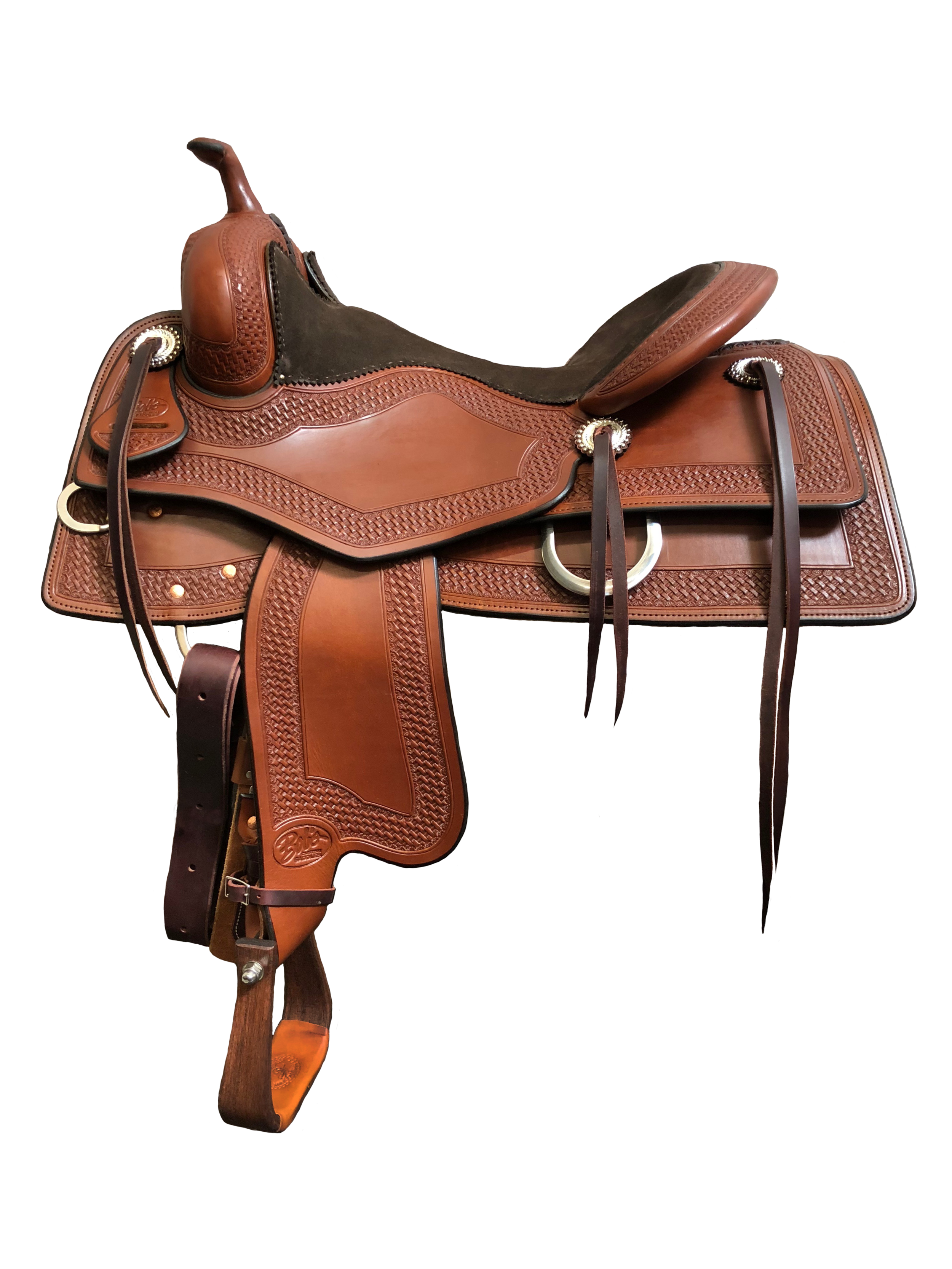 Ranch Versatility Saddle 314 custom western saddle handcrafted for all-around ranch riding.