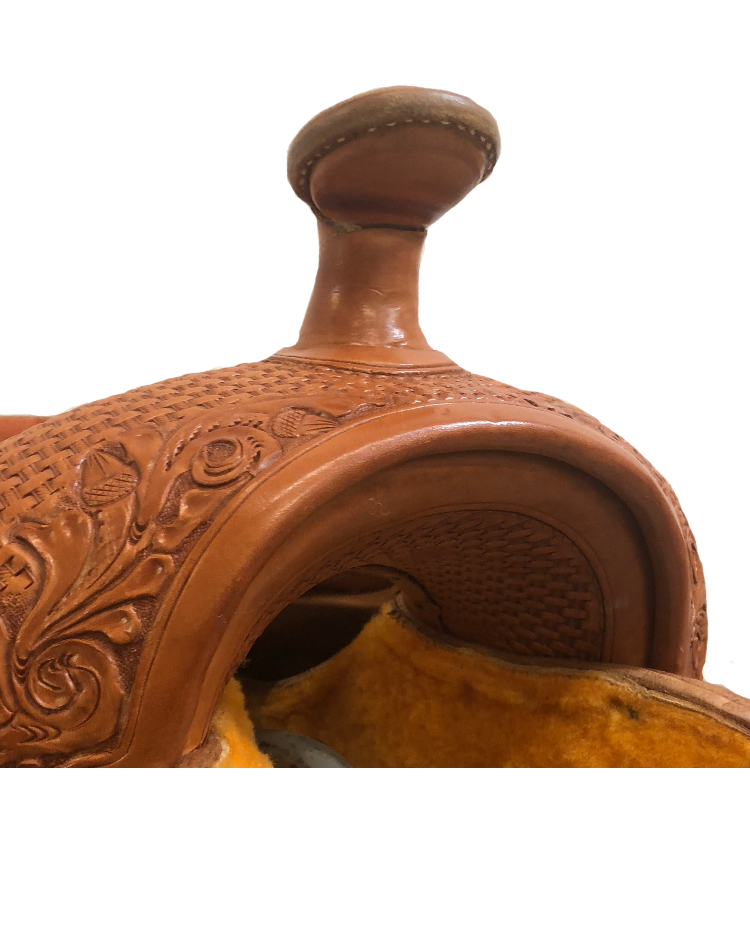 Rolled under saddle style designed for premium custom western saddle construction.