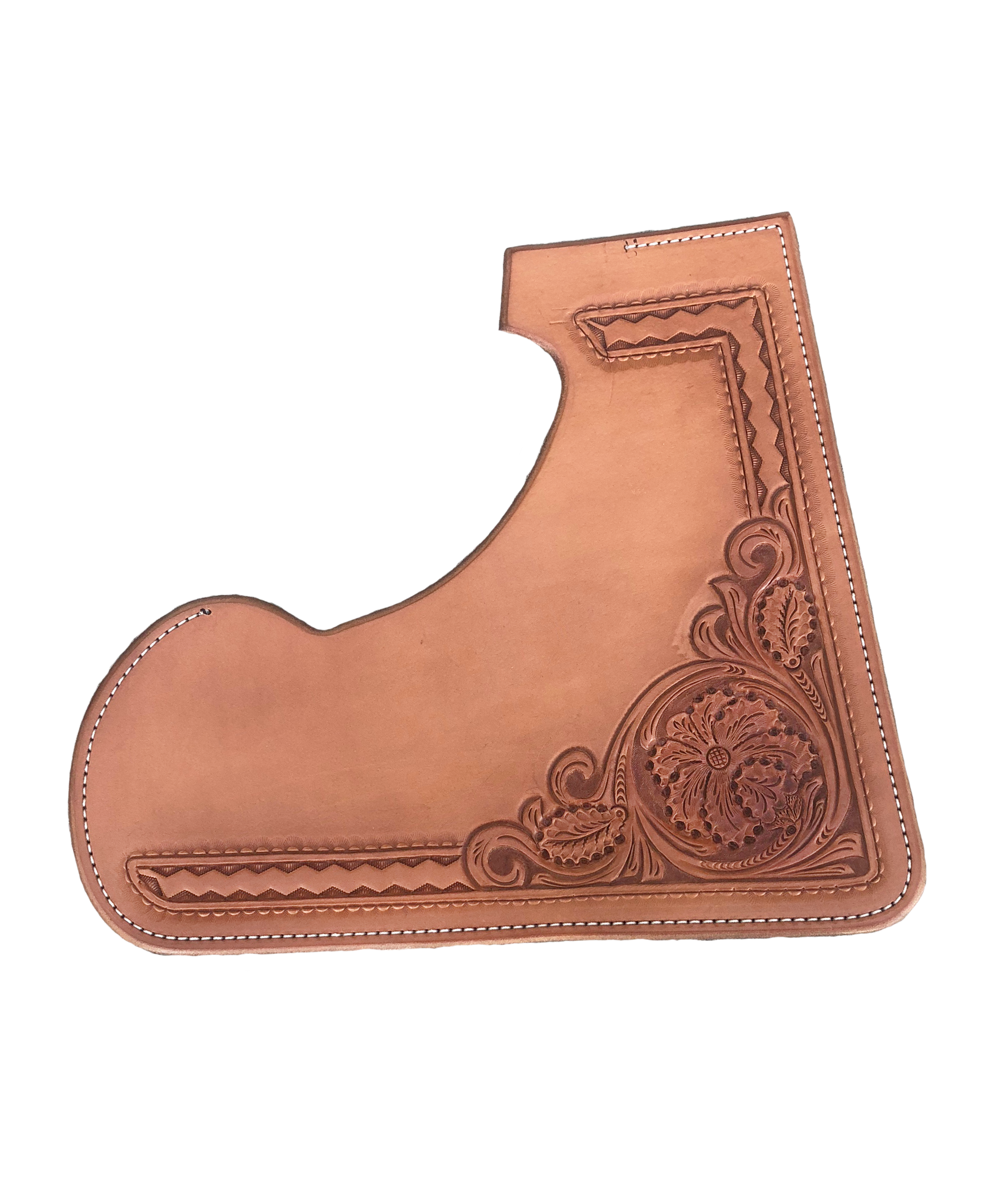 Running W border with Arizona corners for custom western saddle housing.