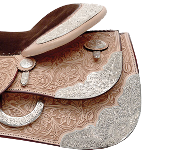 Saguaro saddle rear skirt corner panels and housing plates for custom saddles.