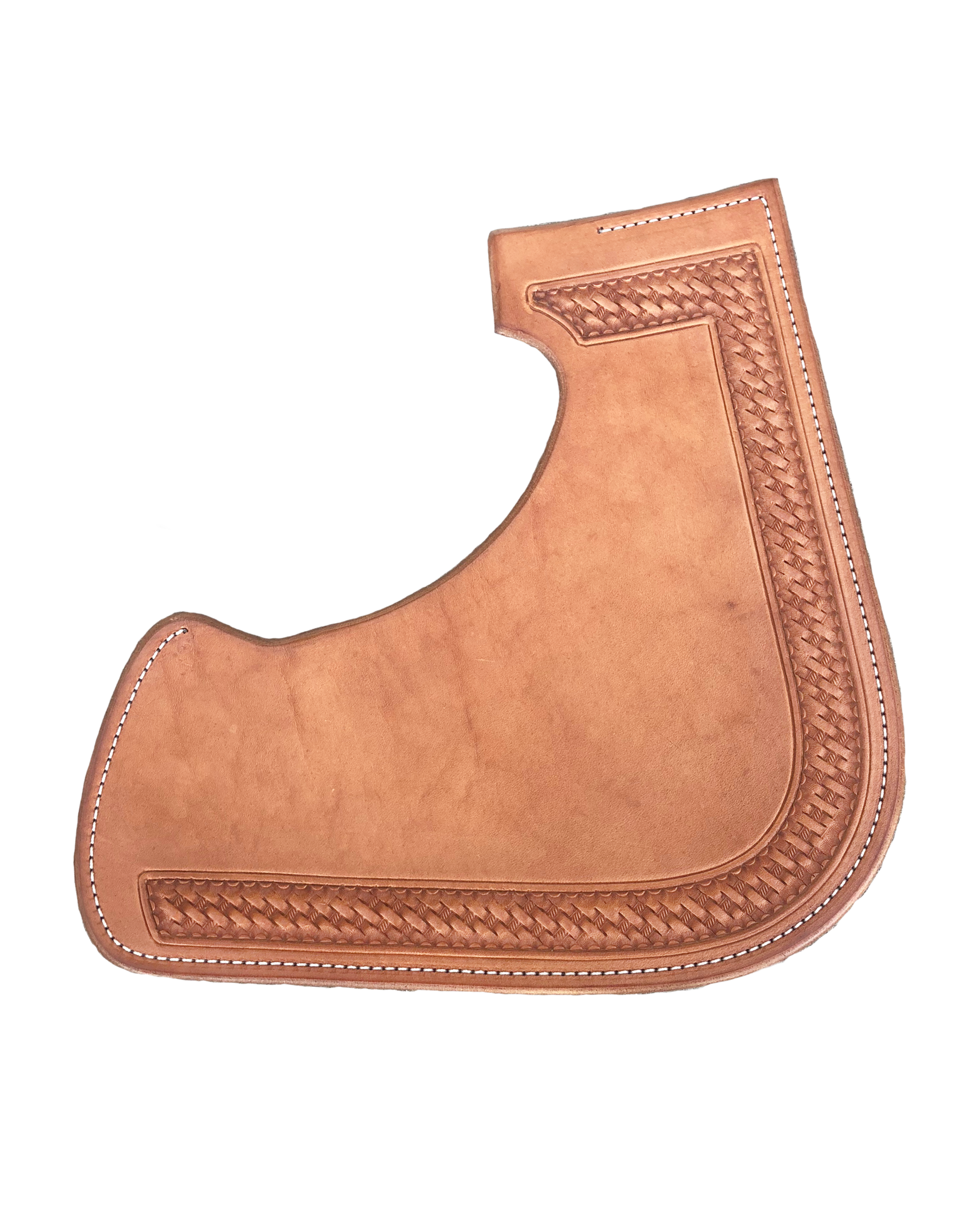 Small basket border tooling available in multiple widths for western saddles.