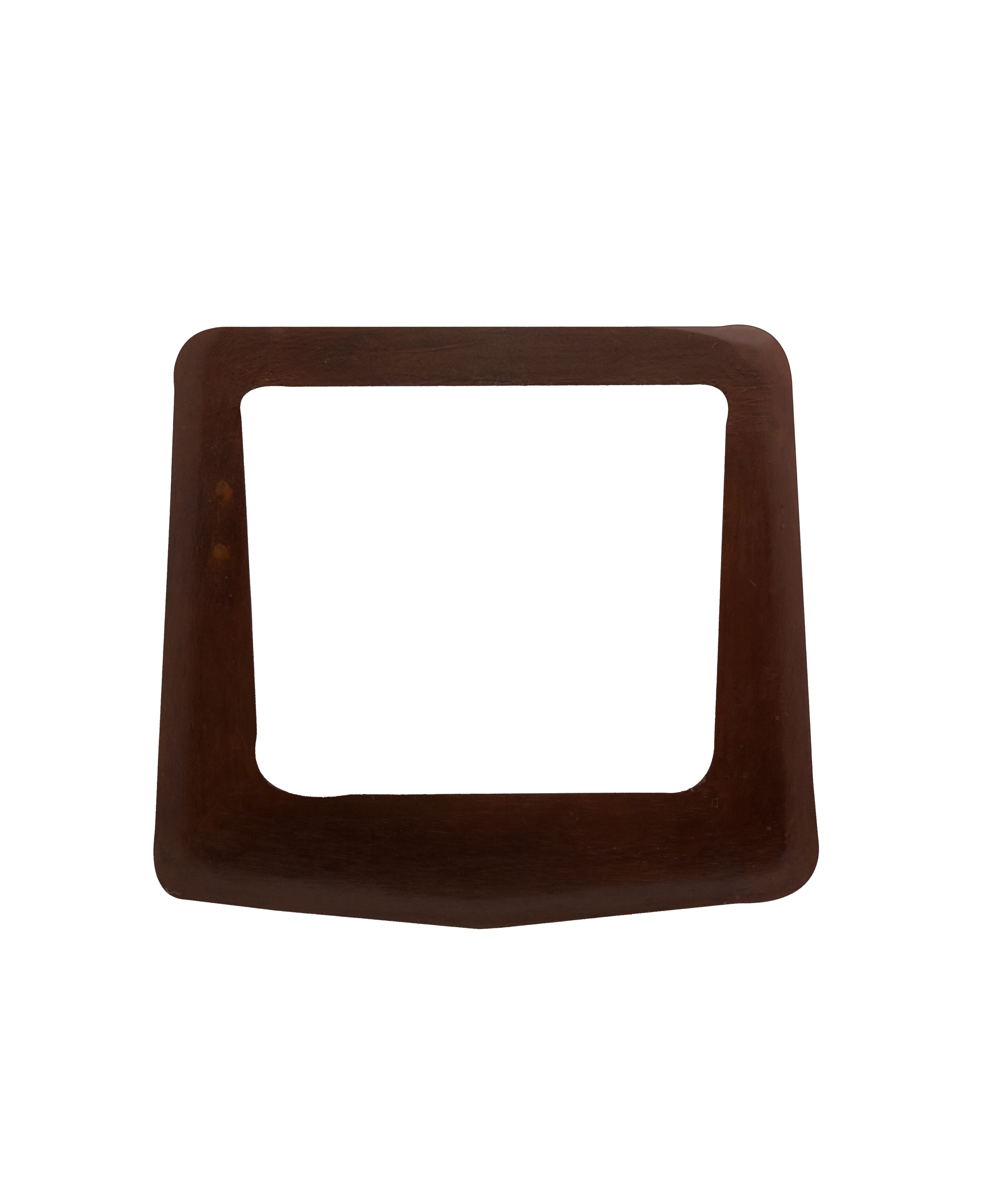 Square rust iron rear Dee designed for custom western saddles and tack.