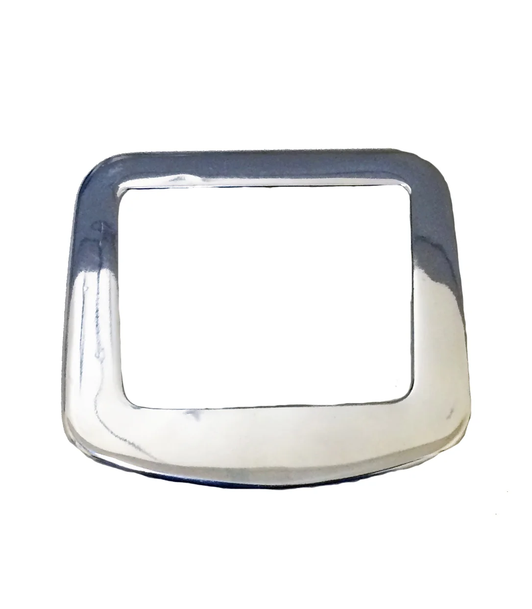 Square stainless steel rear Dee crafted for custom western saddles and tack.