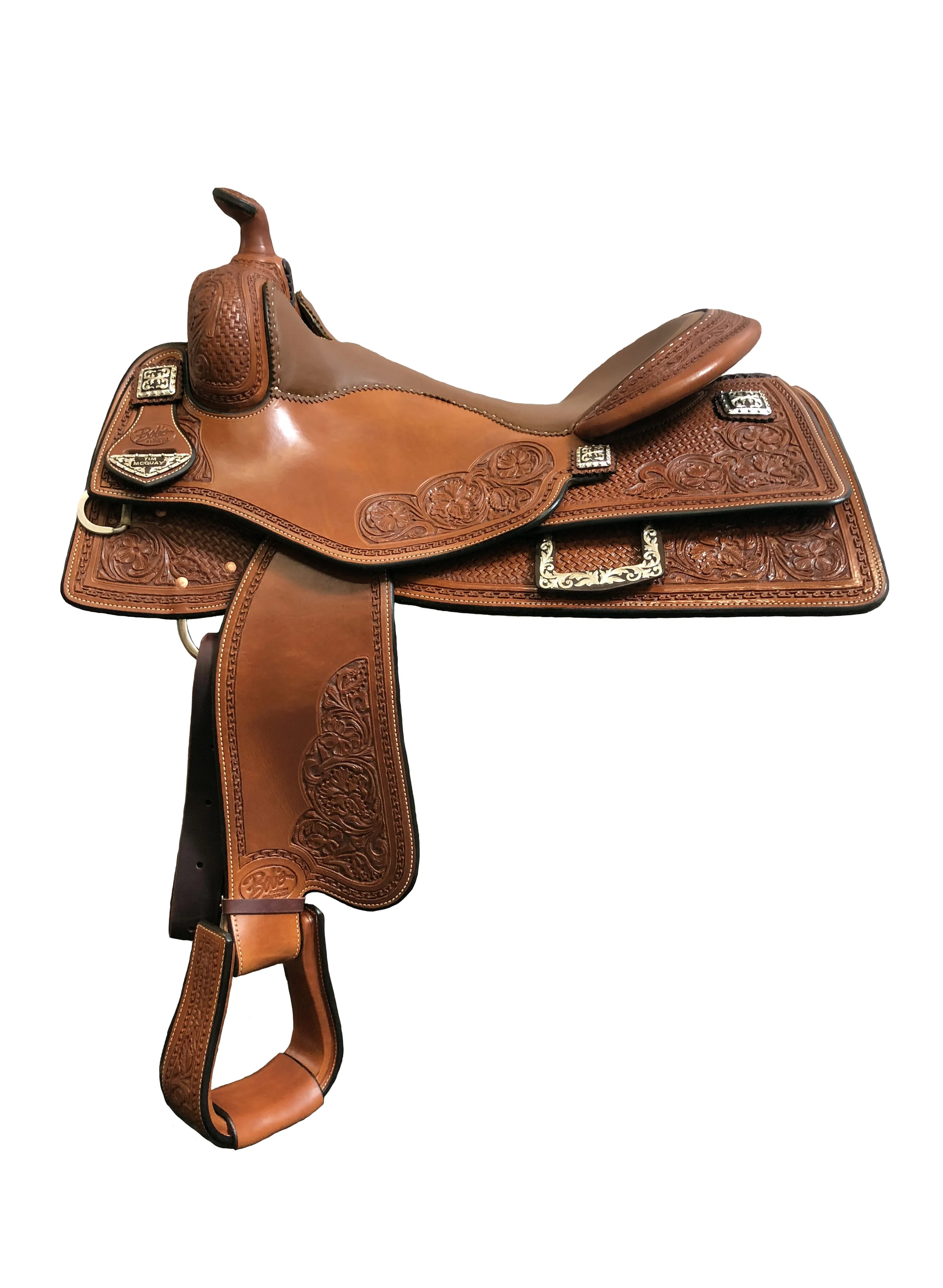 Tim McQuay 261 custom western saddle handcrafted for premium western riding comfort and performance.