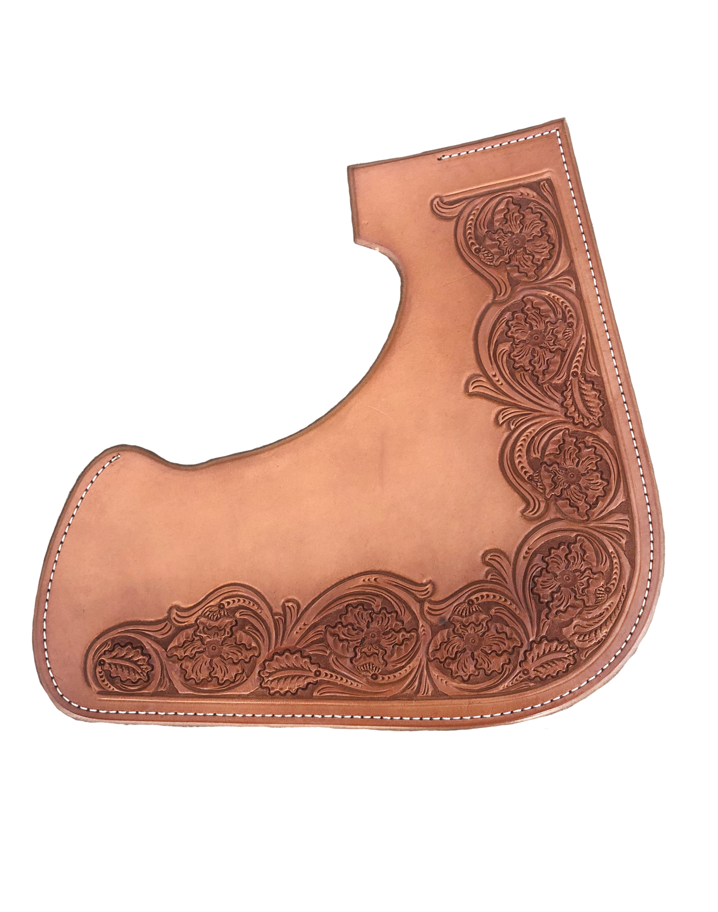 Extra small wild rose floral border for handcrafted western saddles.