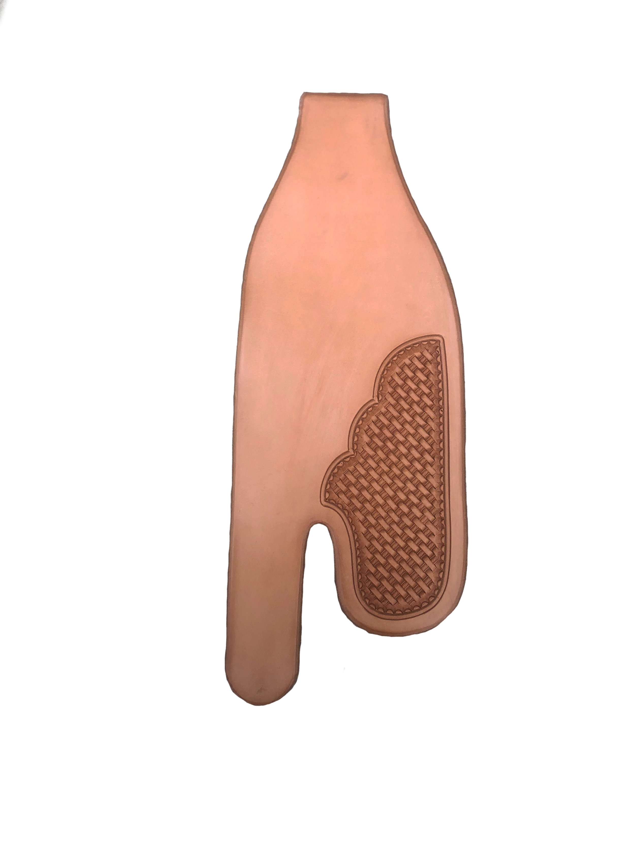 Youth leather saddle fenders designed for short-length western saddles and young riders.