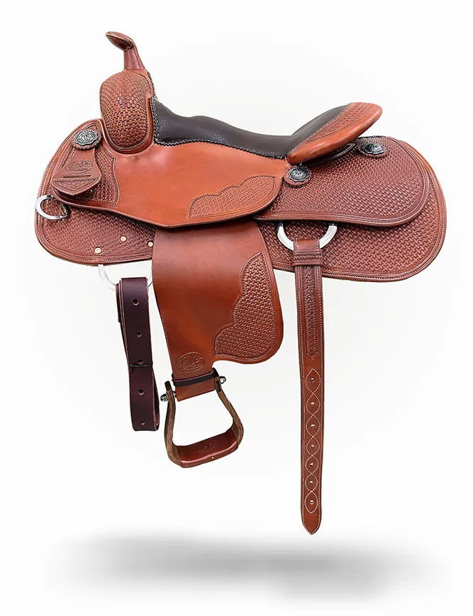 Bob Avila Stock 429 western riding saddle handcrafted for performance and rider comfort.