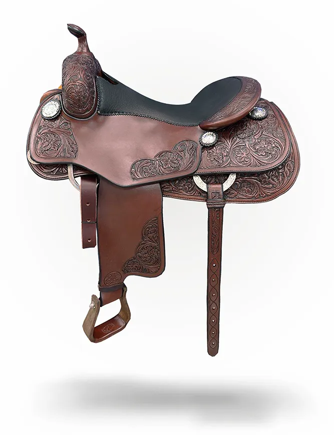 Fappani Stock 047 premium western reining saddle designed for balance, comfort, and performance.